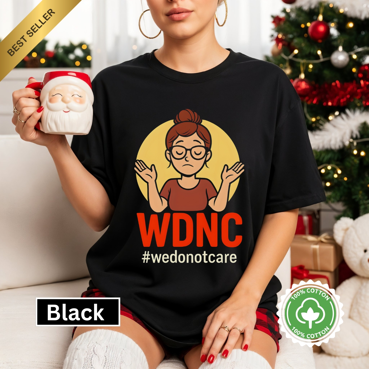 WDNC Garment-Dyed Personalized T-Shirt Casual Humor Tee, Gift for Friends, Unique Statement Shirt, Cool California Vibes, Everyday Wear  product thumbnail image