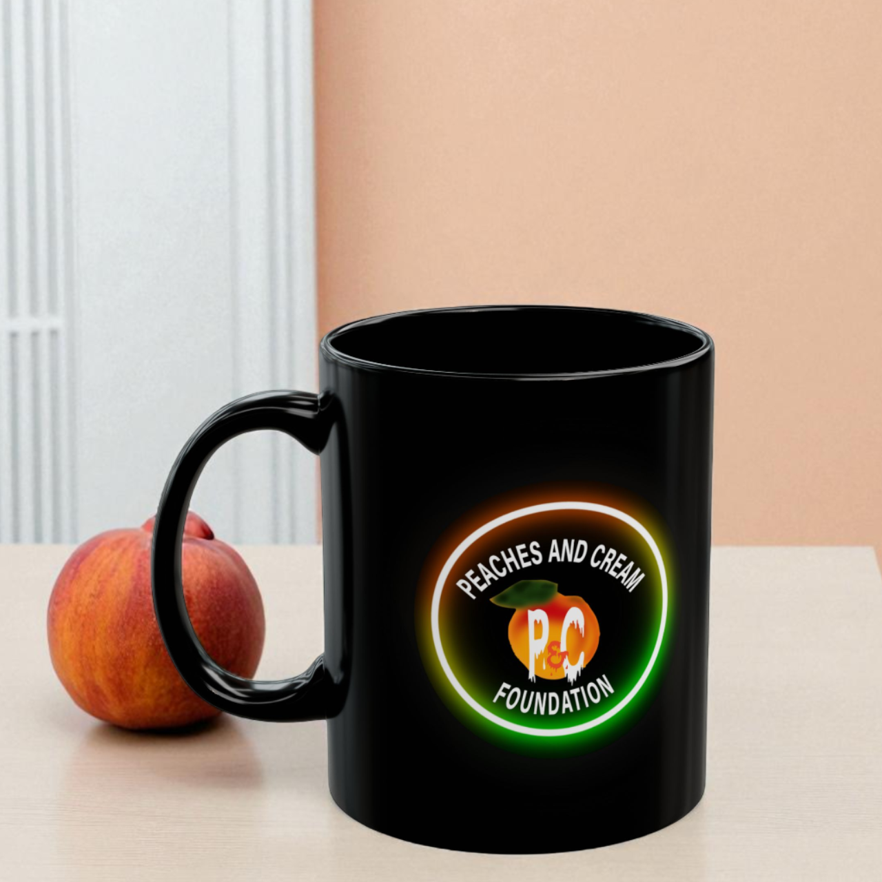  Peaches and Cream (PNCF) 11oz Black Mug