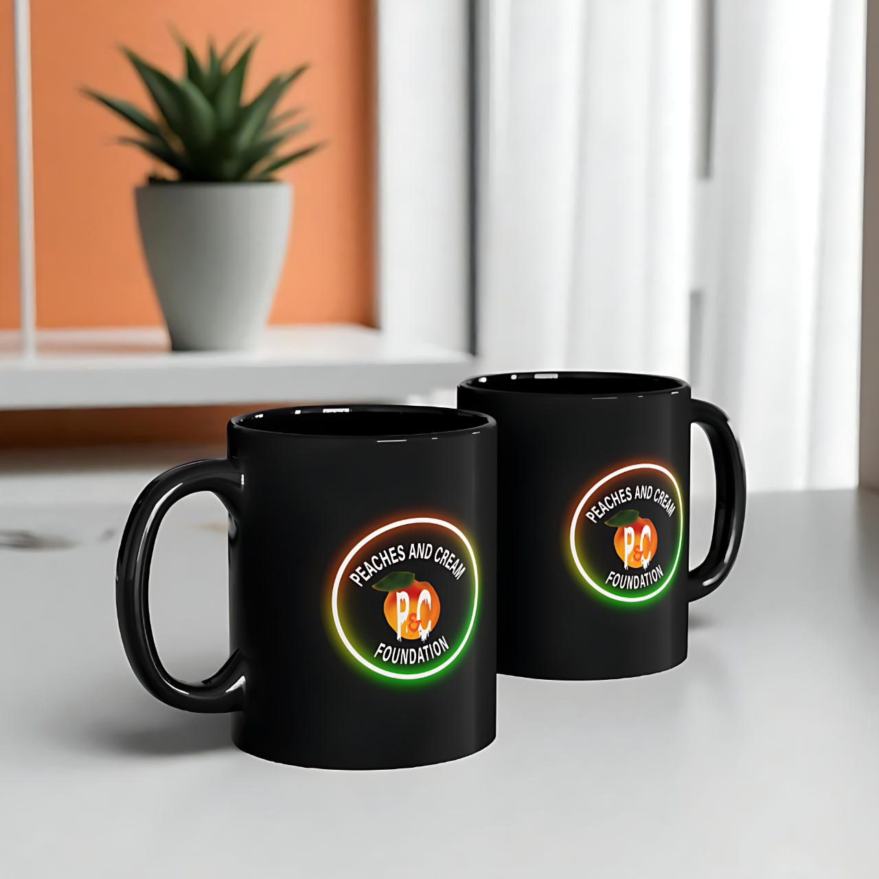  Peaches and Cream (PNCF) 11oz Black Mug product thumbnail image