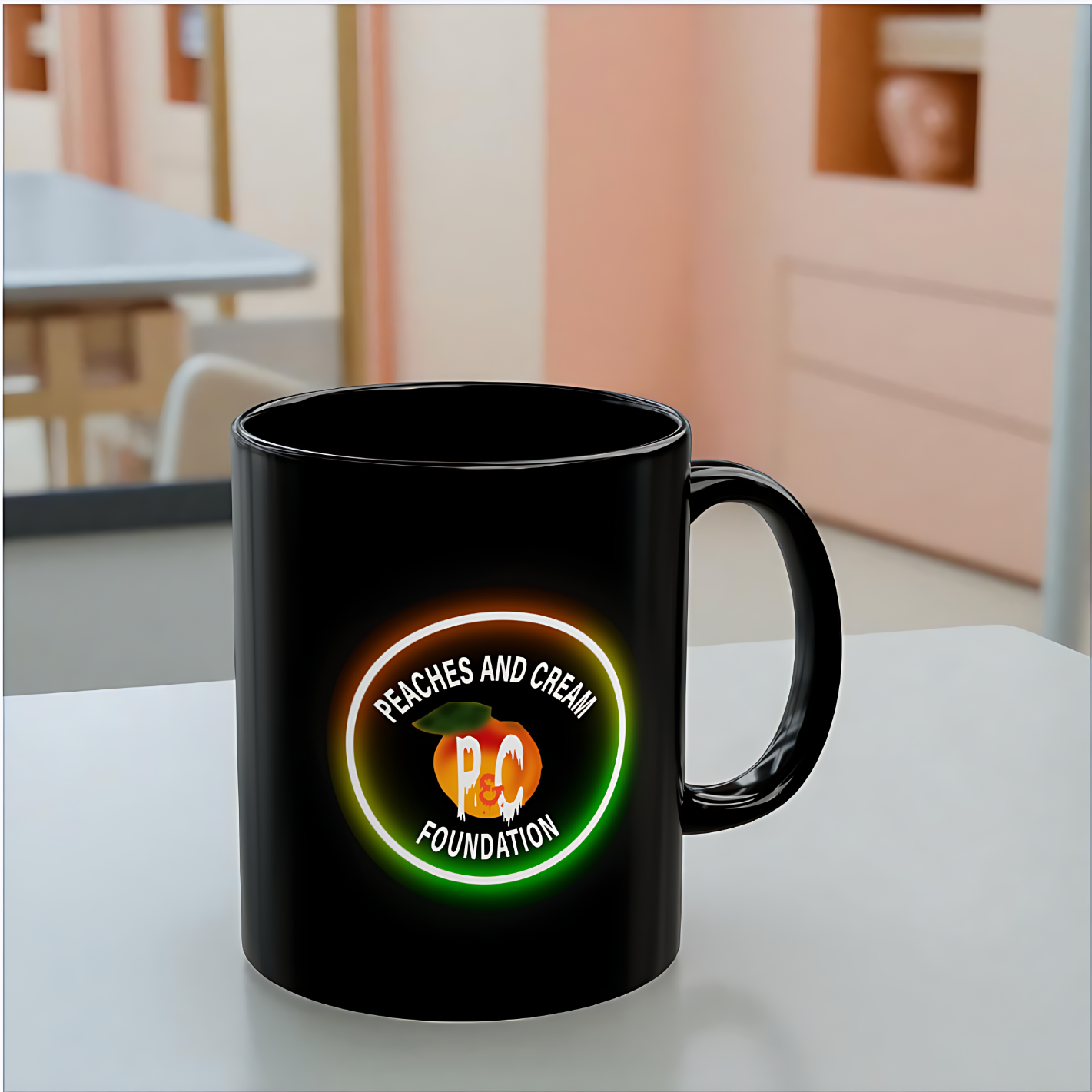 Peaches and Cream (PNCF) 11oz Black Mug product thumbnail image Peaches and Cream (PNCF) 11oz Black Mug product thumbnail image