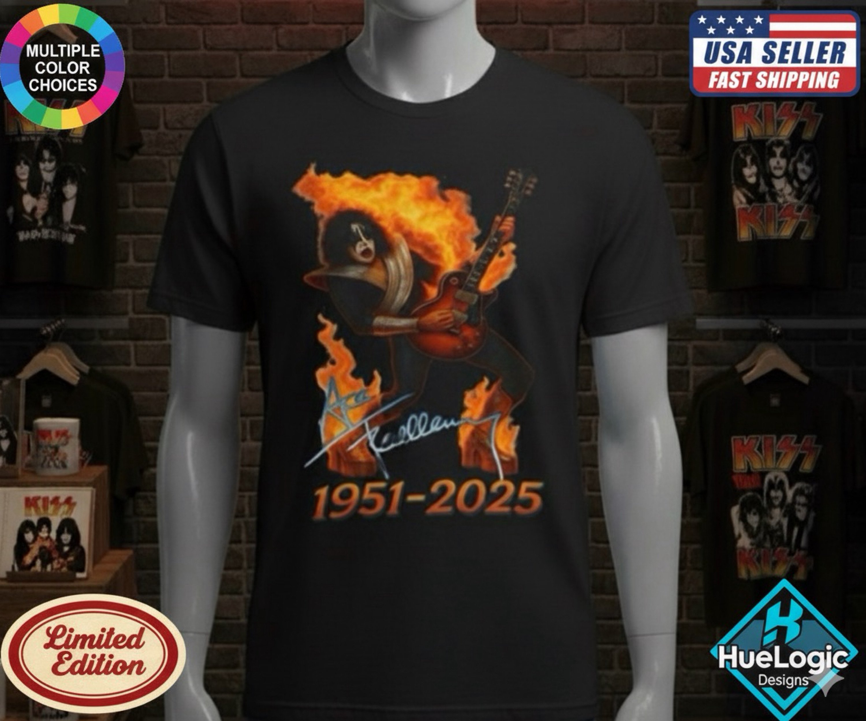 Ace Frehley Memorial Tribute Shirt Detroit Rock City Legend 1951-2025 Ace Frehley Memorial Tribute Shirt Detroit Rock City Legend 1951-2025