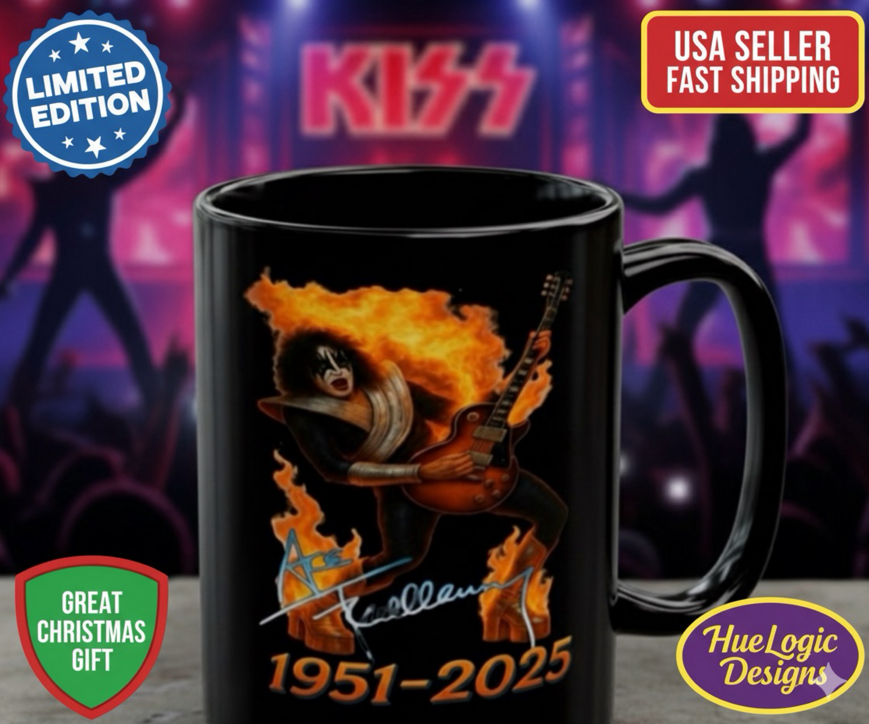 Ace Frehley Memorial Tribute Coffee Mug 1951–2025 Detroit Rock Limited Edition product thumbnail image Ace Frehley Memorial Tribute Coffee Mug 1951–2025 Detroit Rock Limited Edition product thumbnail image