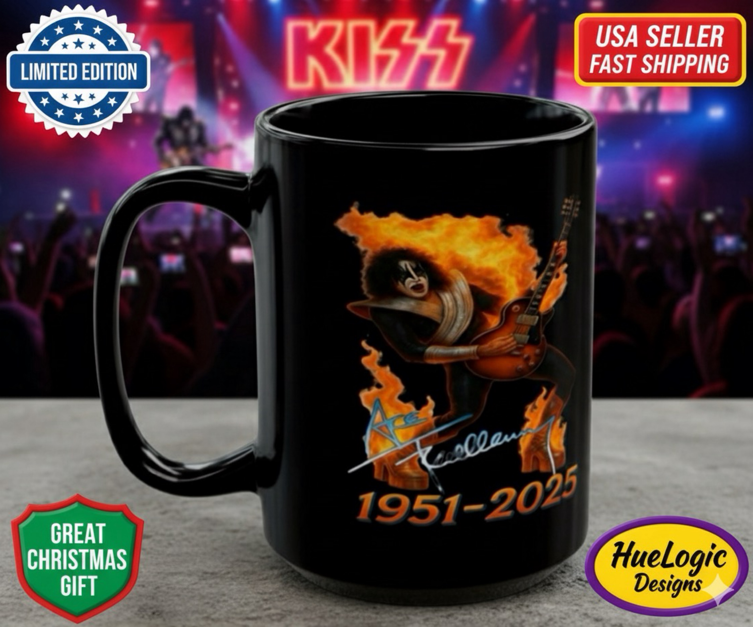 Ace Frehley Memorial Tribute Coffee Mug 1951–2025 Detroit Rock Limited Edition product thumbnail image Ace Frehley Memorial Tribute Coffee Mug 1951–2025 Detroit Rock Limited Edition product thumbnail image