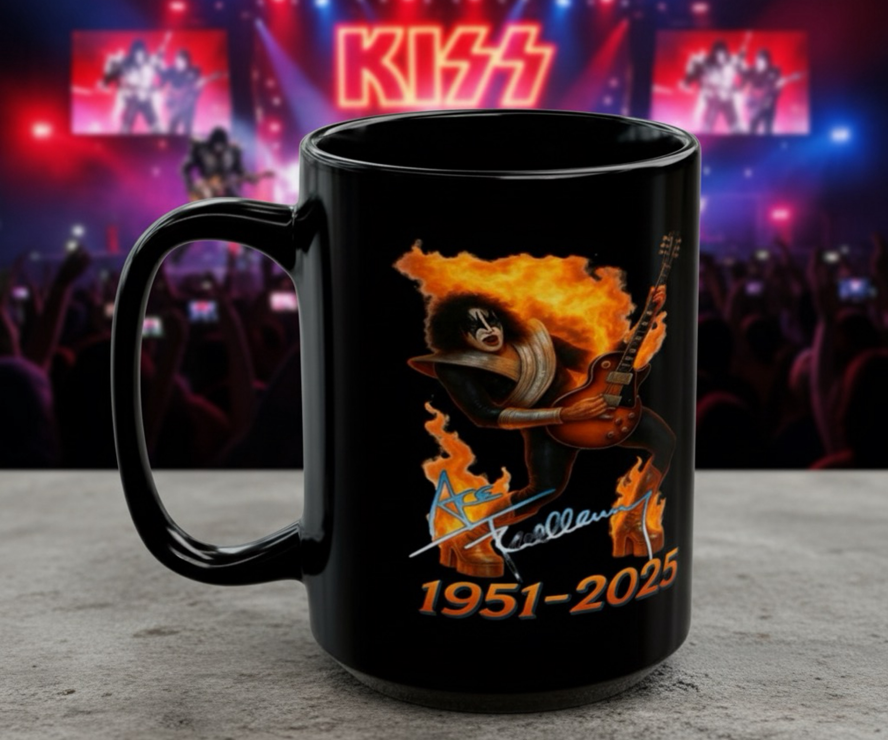 Ace Frehley Memorial Tribute Coffee Mug 1951–2025 Detroit Rock Limited Edition product thumbnail image Ace Frehley Memorial Tribute Coffee Mug 1951–2025 Detroit Rock Limited Edition product thumbnail image