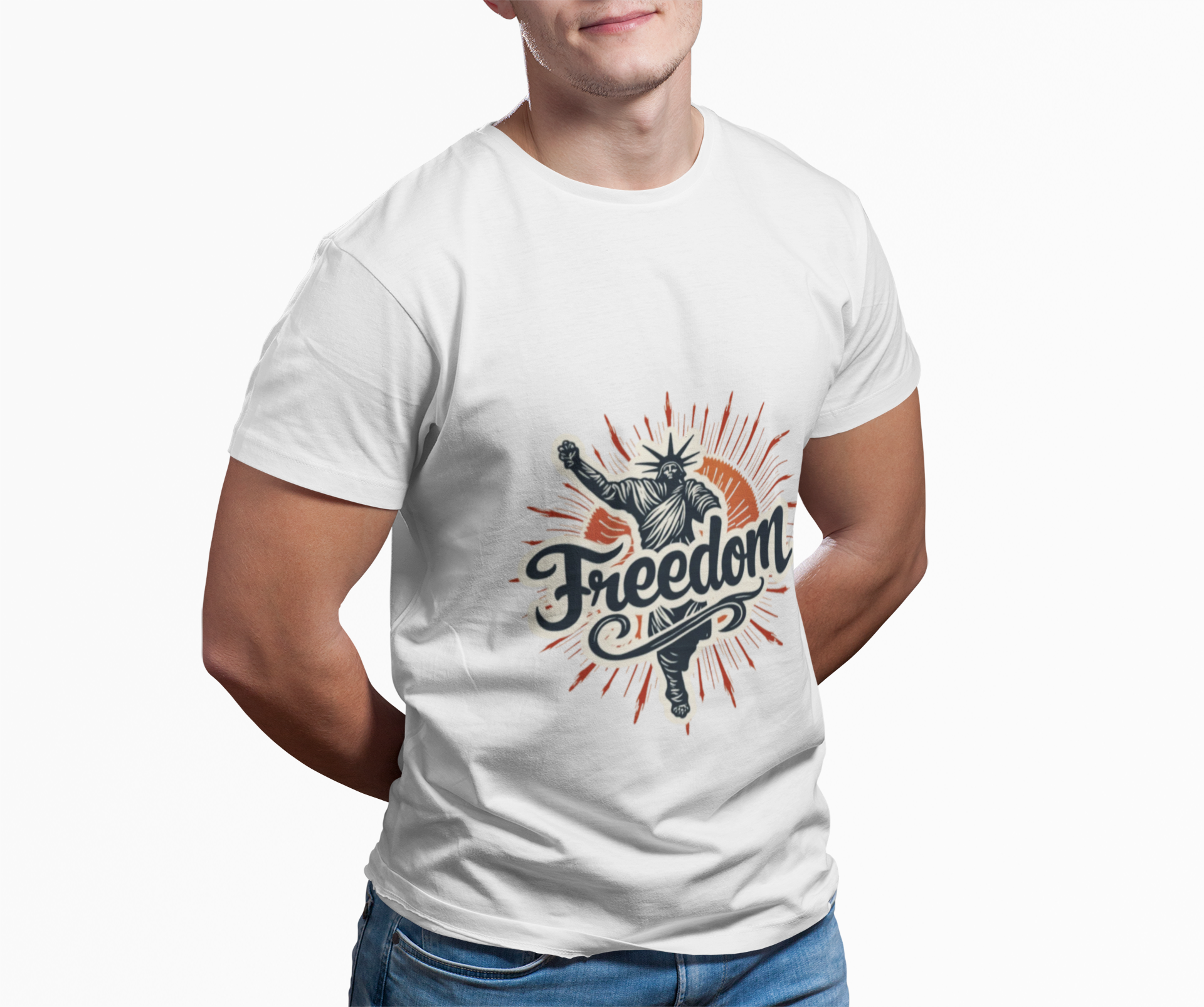 Heavy Cotton 'Freedom Statue' Unisex T-Shirt 