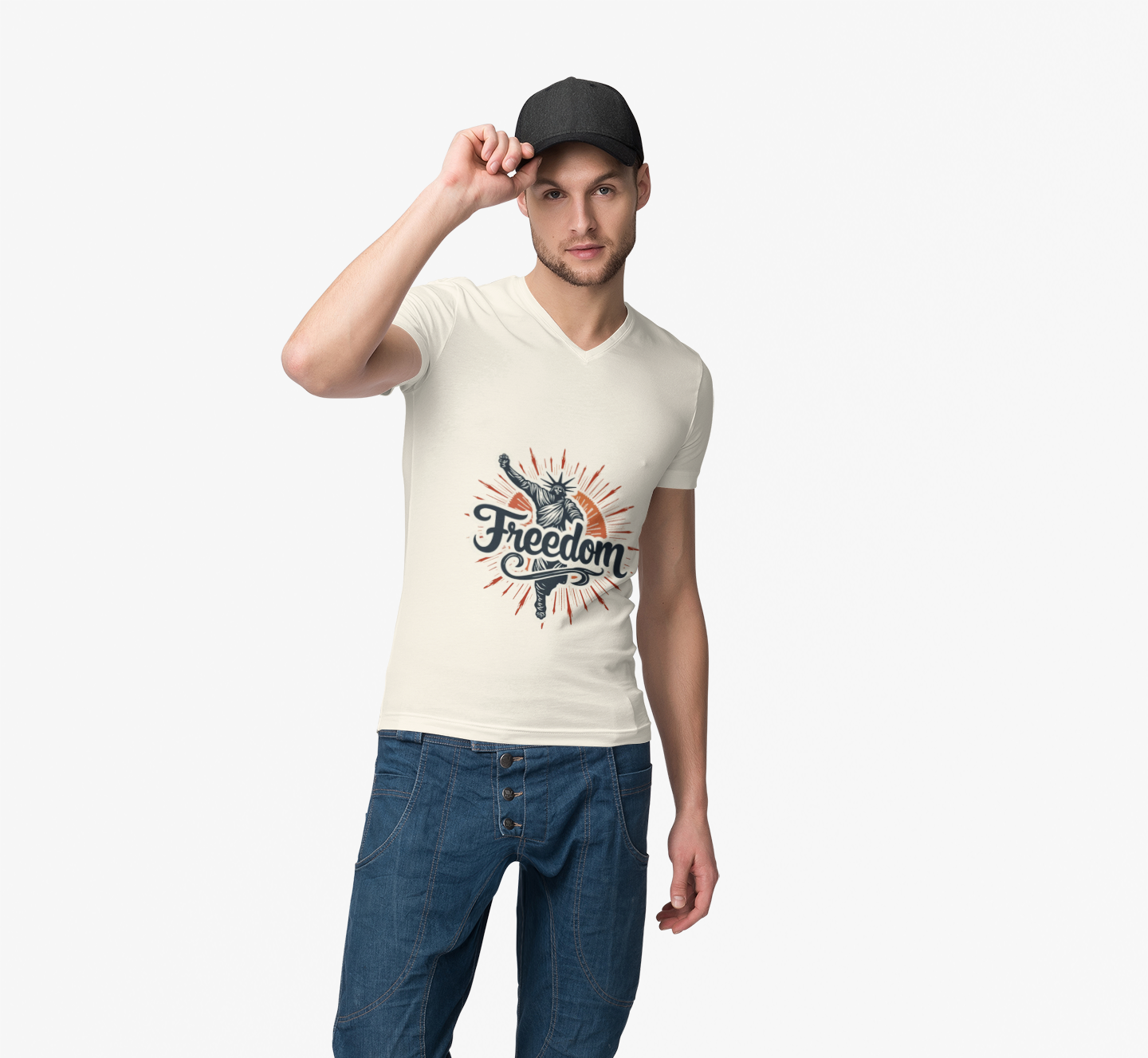 Heavy Cotton 'Freedom Statue' Unisex T-Shirt product thumbnail image Heavy Cotton 'Freedom Statue' Unisex T-Shirt product thumbnail image