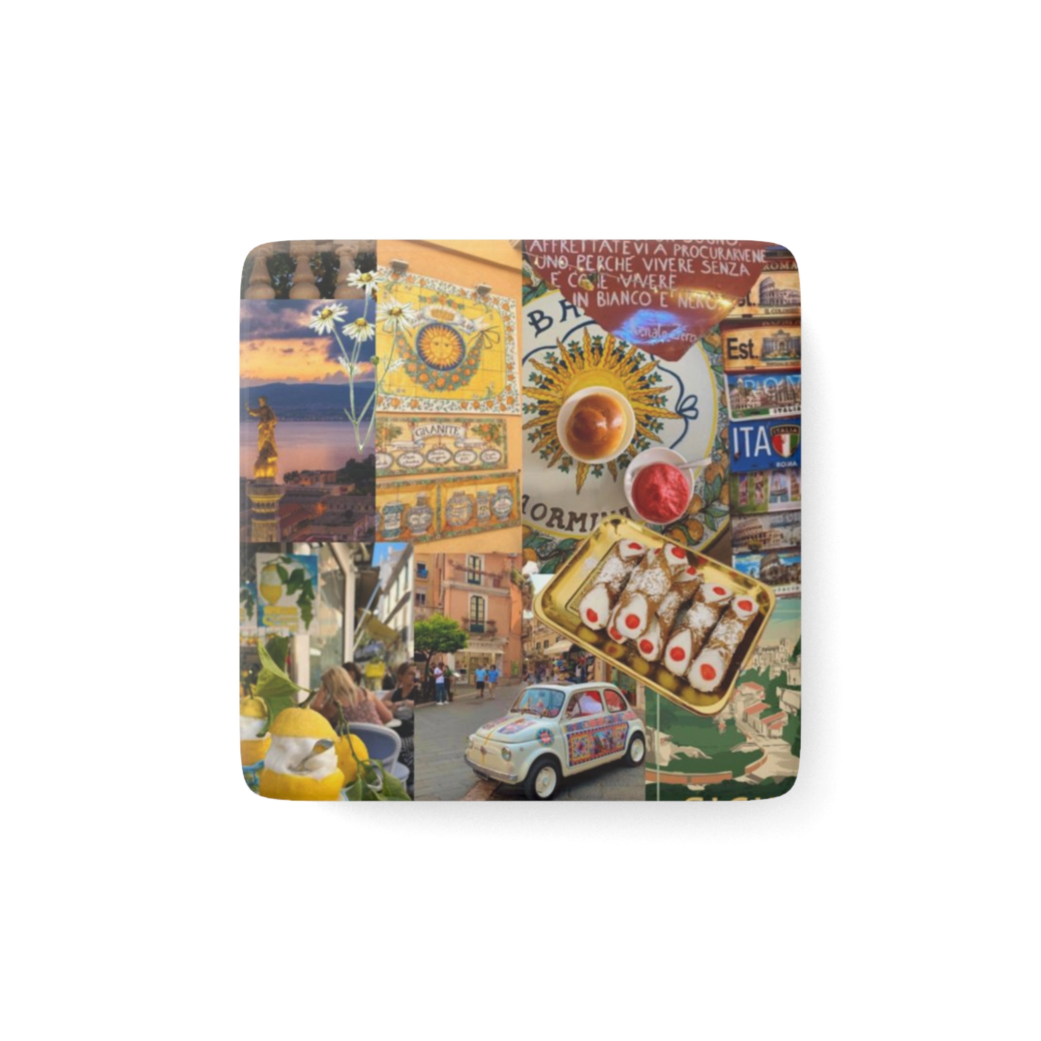 Personalized Squared Porcelain Magnet, Aesthetic Home Décor, Magnetic Square, Memorable, Refrigerator Magnet, Modern Office Decor, Unique Gift ideas product thumbnail image