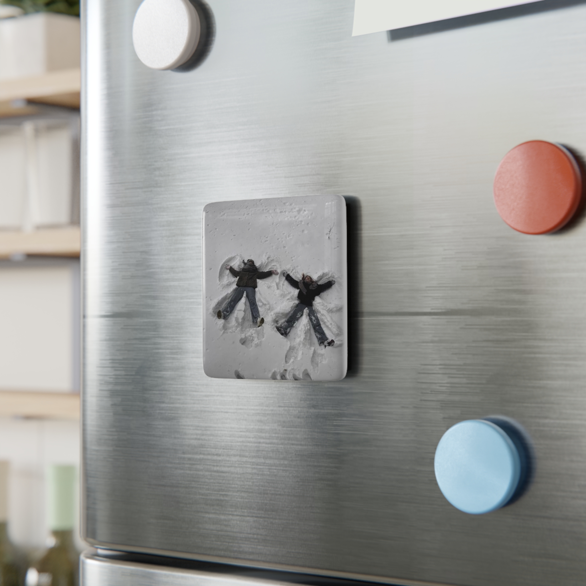Personalized Squared Porcelain Magnet, Aesthetic Home Décor, Magnetic Square, Memorable, Refrigerator Magnet, Modern Office Decor, Unique Gift ideas product thumbnail image