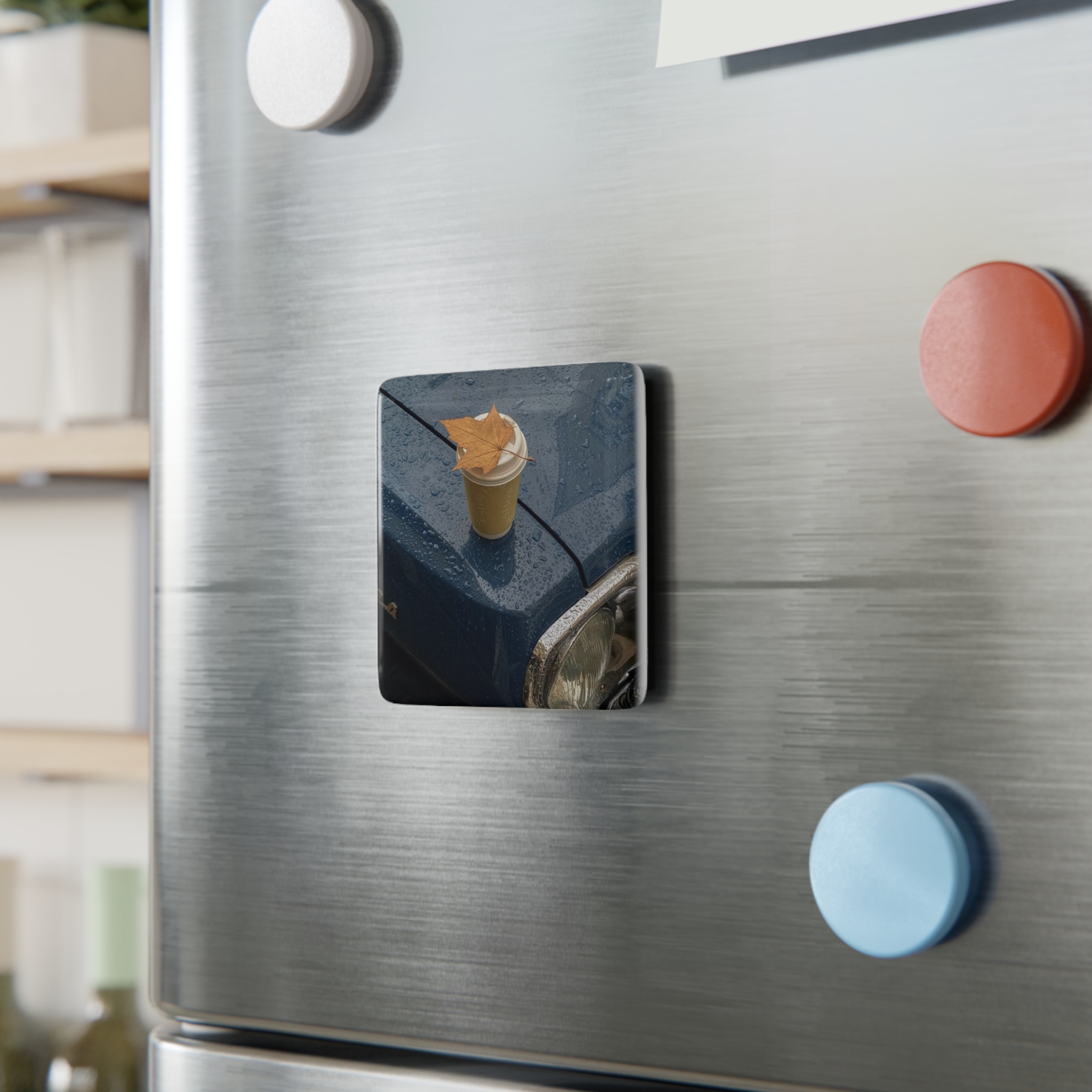 Personalized Squared Porcelain Magnet, Aesthetic Home Décor, Magnetic Square, Memorable, Refrigerator Magnet, Modern Office Decor, Unique Gift ideas product thumbnail image