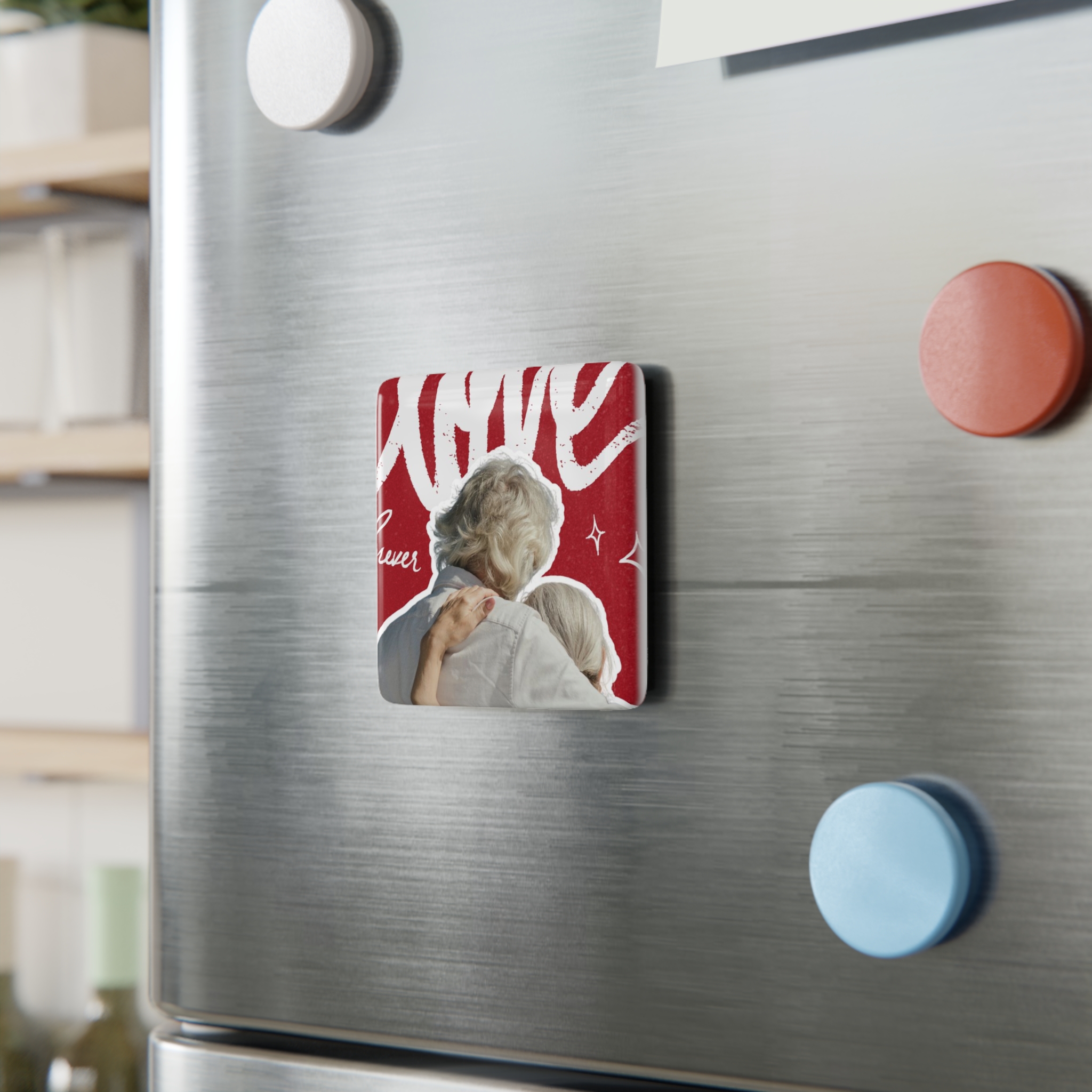 Personalized Squared Porcelain Magnet, Aesthetic Home Décor, Magnetic Square, Memorable, Refrigerator Magnet, Modern Office Decor, Unique Gift ideas product thumbnail image