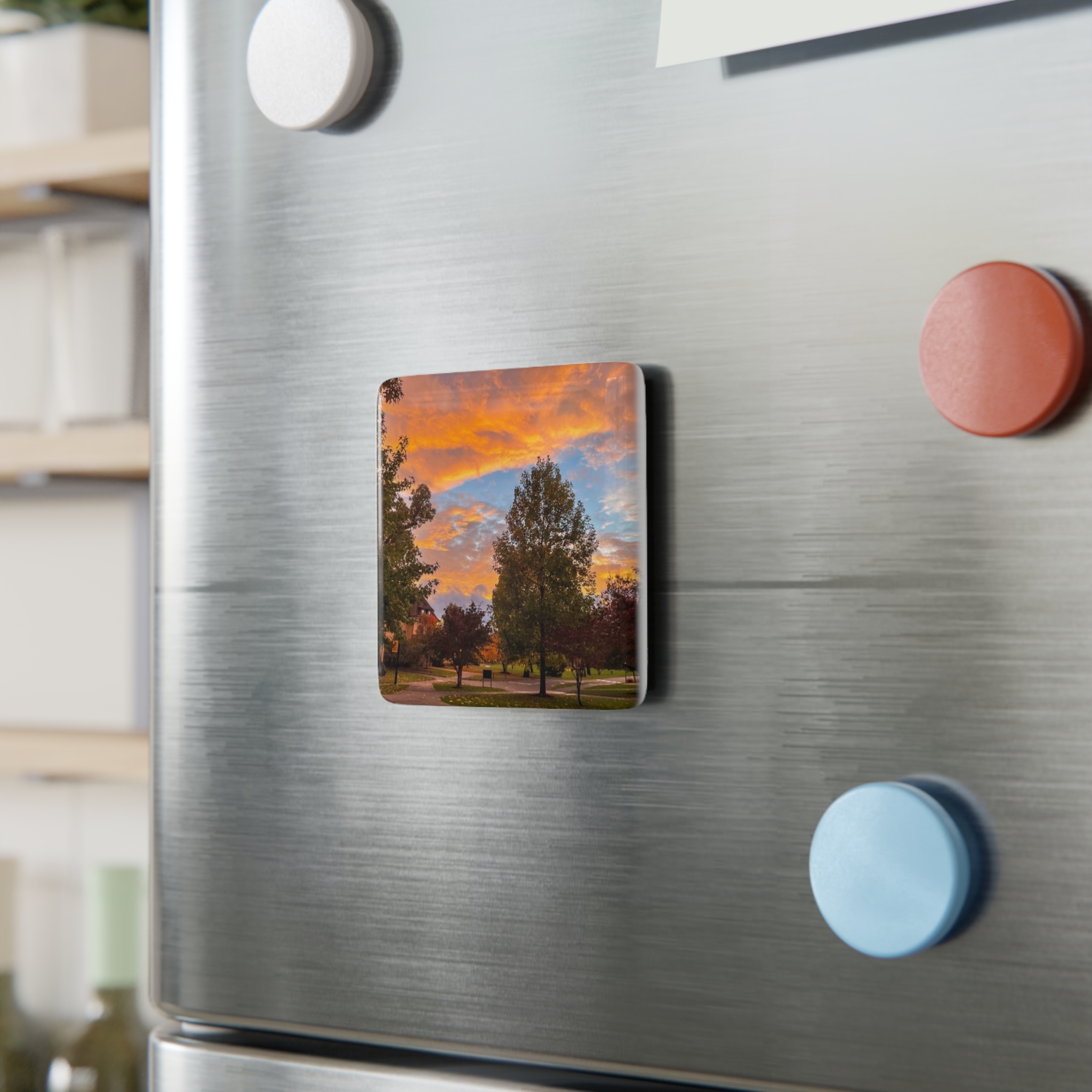 Personalized Squared Porcelain Magnet, Aesthetic Home Décor, Magnetic Square, Memorable, Refrigerator Magnet, Modern Office Decor, Unique Gift ideas product thumbnail image