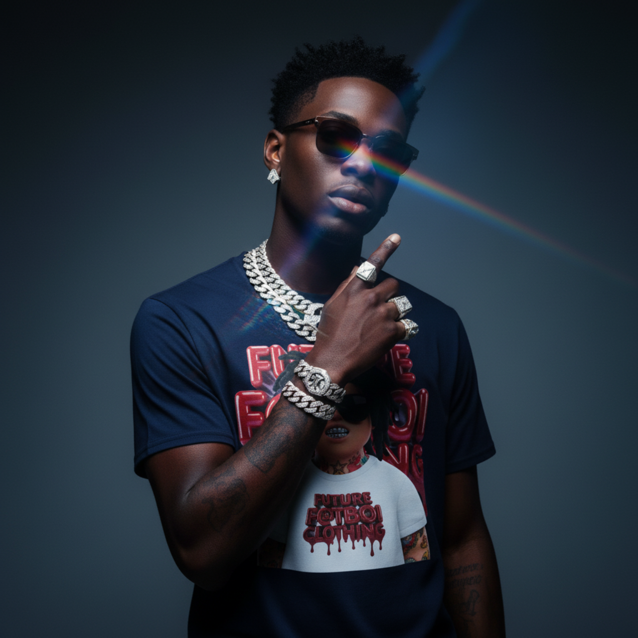 Softstyle T-Shirt Future Fatboi Clothing Logo Drip Art Design product thumbnail image Softstyle T-Shirt Future Fatboi Clothing Logo Drip Art Design product thumbnail image