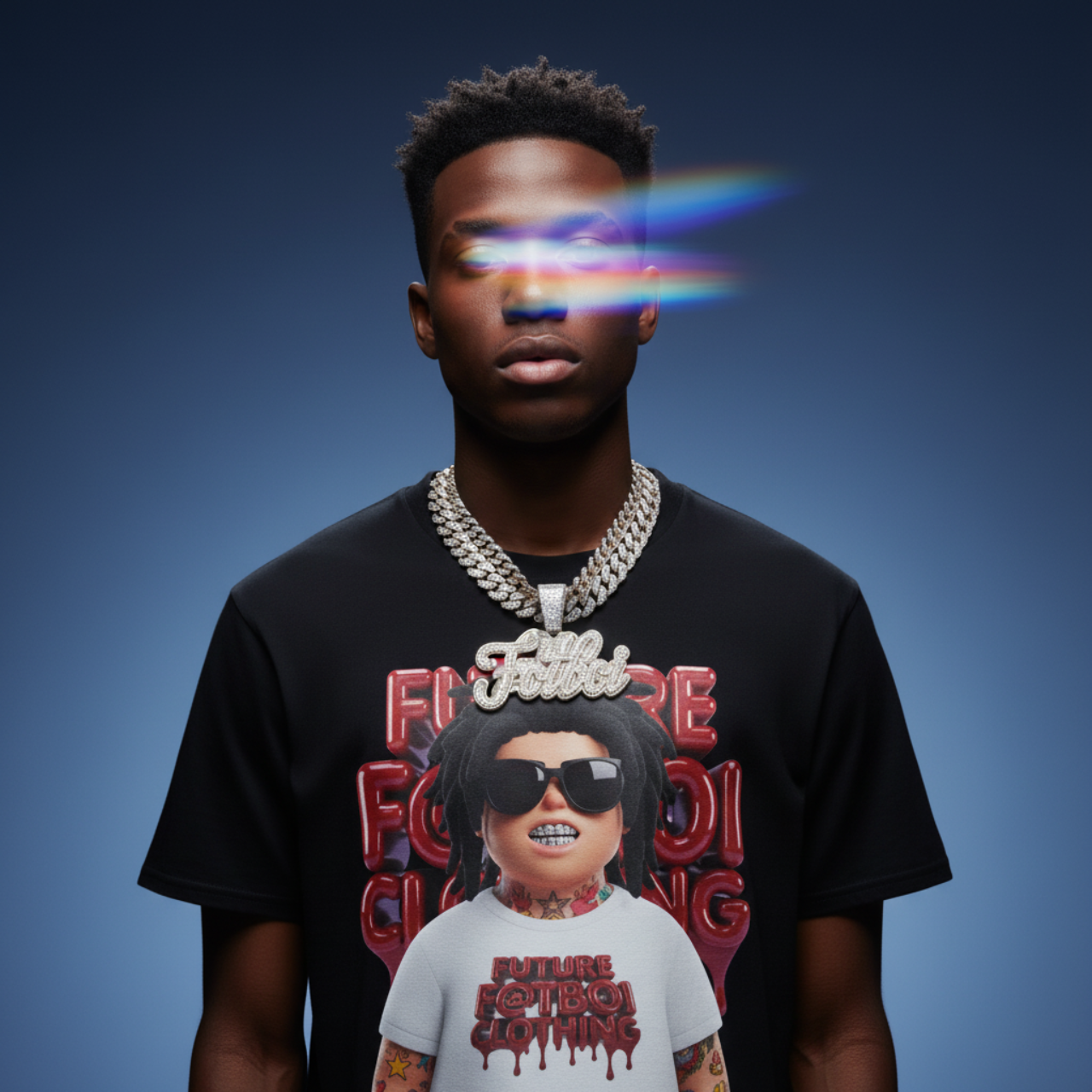 Softstyle T-Shirt Future Fatboi Clothing Logo Drip Art Design product thumbnail image