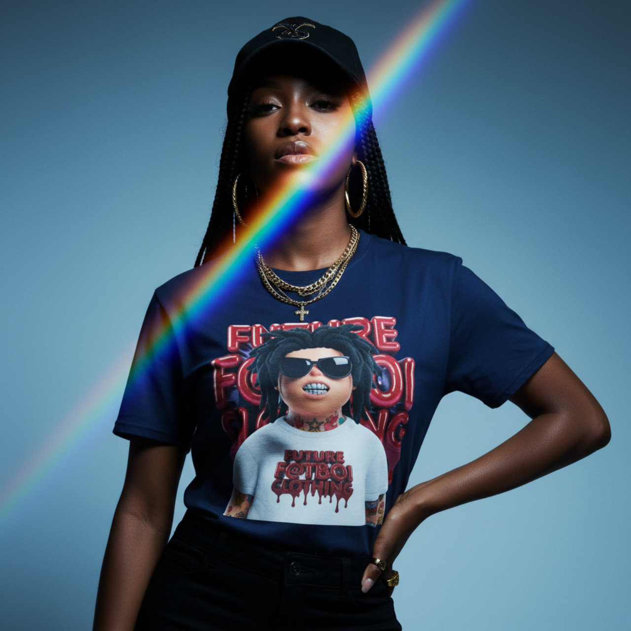 Softstyle T-Shirt Future Fatboi Clothing Logo Drip Art Design product thumbnail image