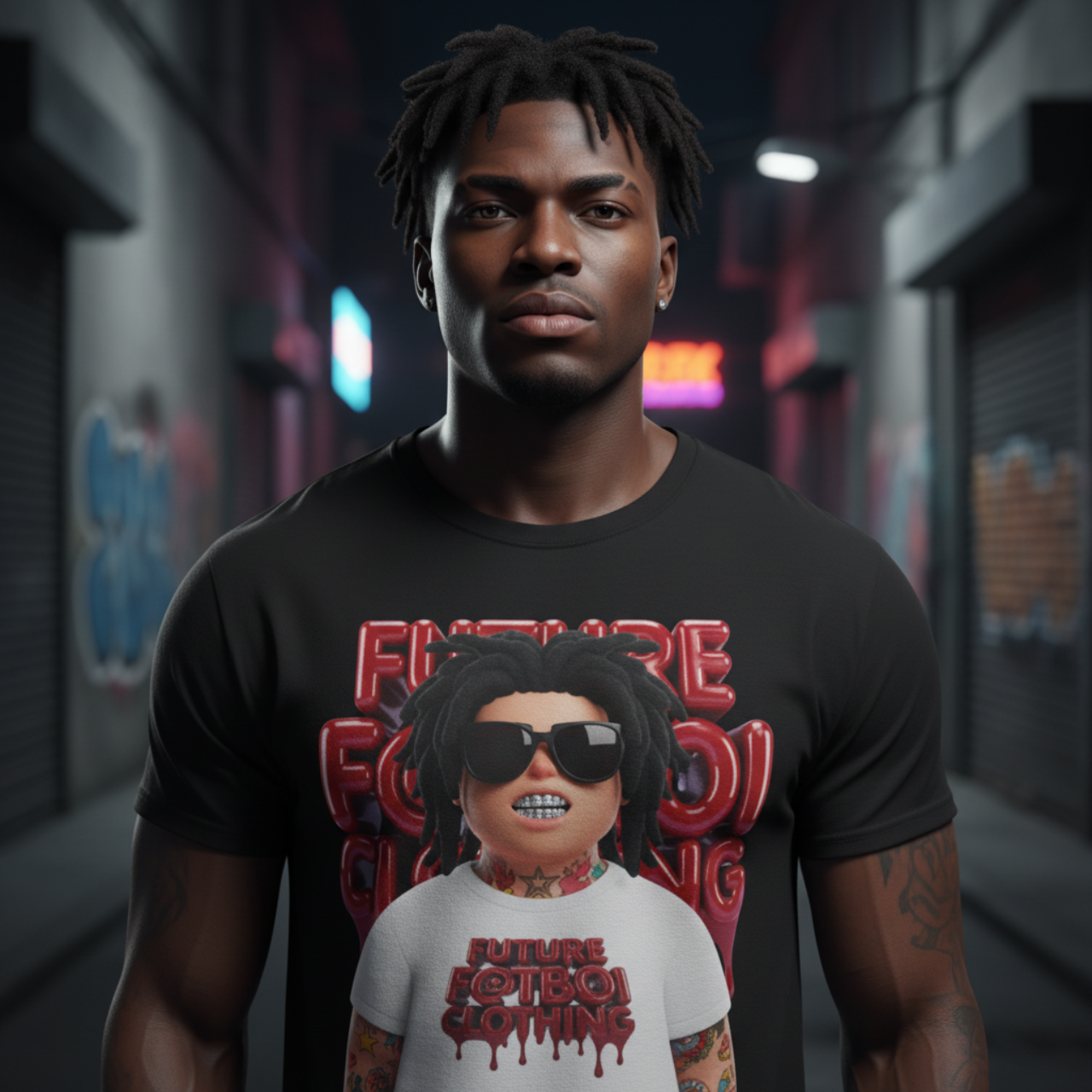 Softstyle T-Shirt Future Fatboi Clothing Logo Drip Art Design product thumbnail image