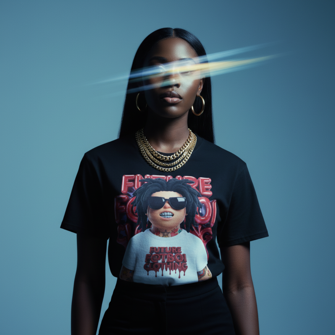 Softstyle T-Shirt Future Fatboi Clothing Logo Drip Art Design product thumbnail image Softstyle T-Shirt Future Fatboi Clothing Logo Drip Art Design product thumbnail image