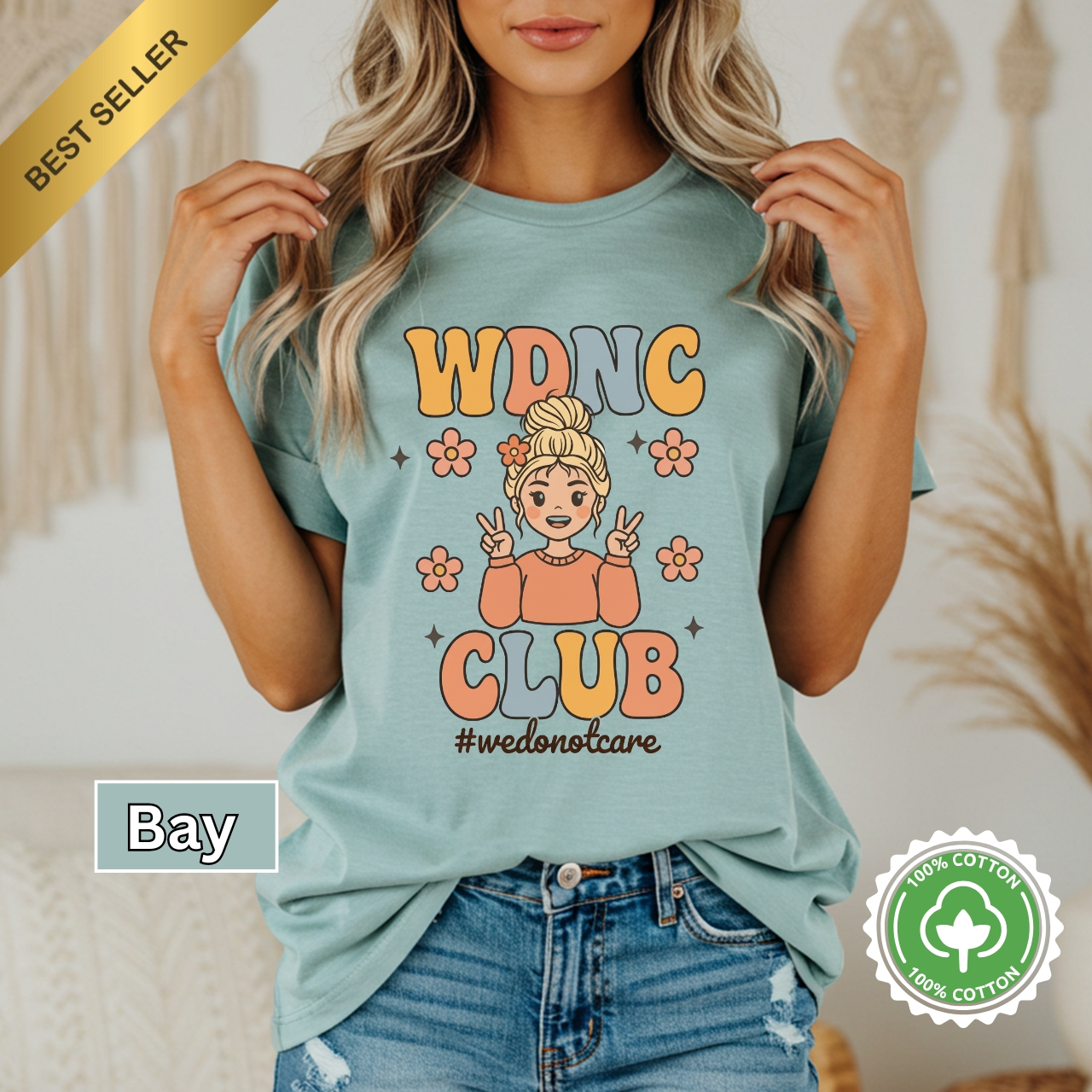 WDNC Club Personalized Garment-Dyed T-Shirt, Casual Tee, Trendy Graphic Tee, Summer Fashion, Gift, Everyday Wear  product thumbnail image