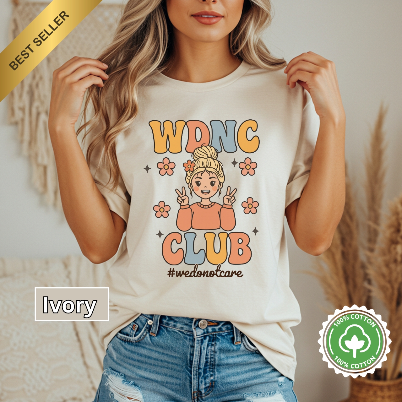 WDNC Club Personalized Garment-Dyed T-Shirt, Casual Tee, Trendy Graphic Tee, Summer Fashion, Gift, Everyday Wear  product thumbnail image