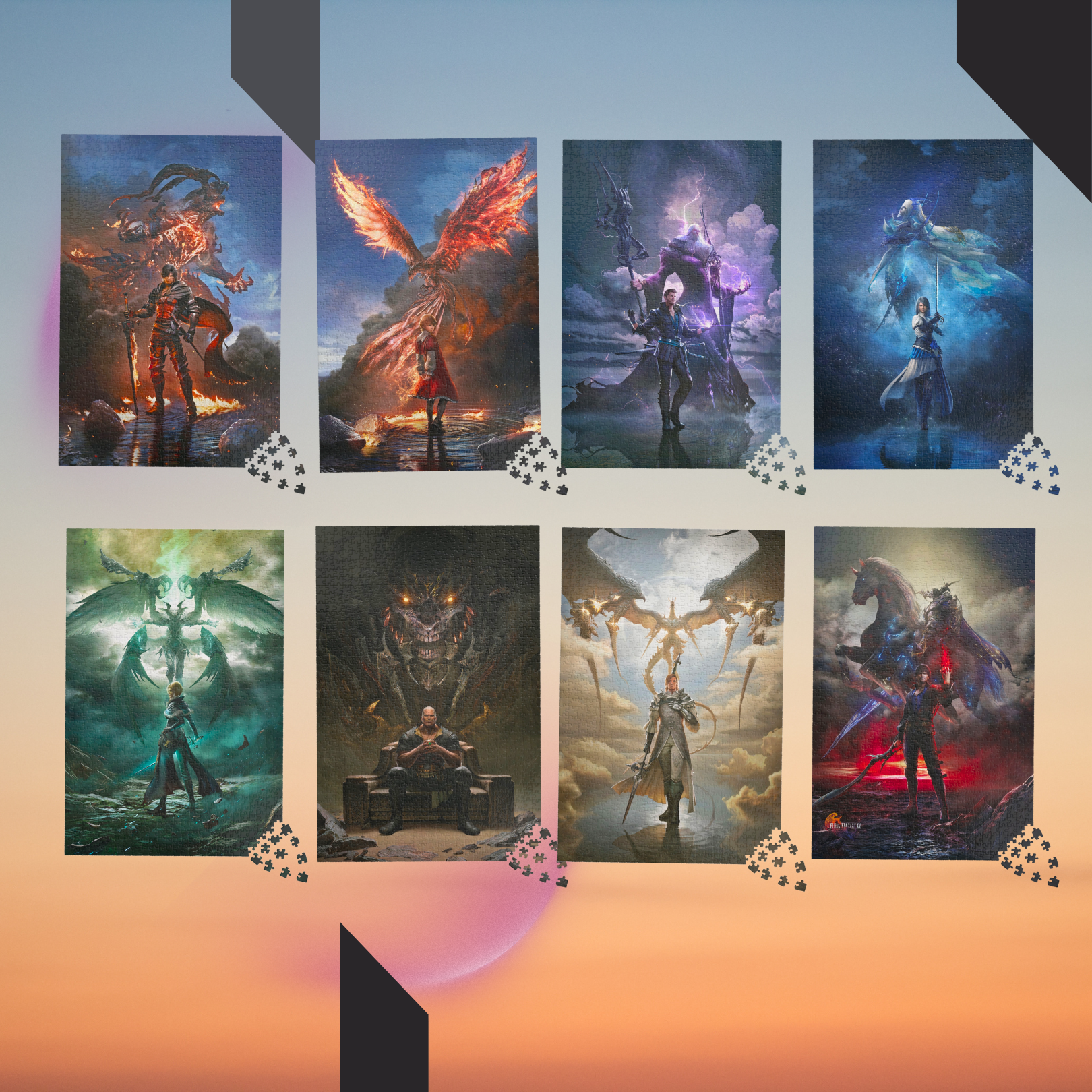 Final Fantasy XVI | 8 style | (252, 520, 1014-piece) | Gamer Gift, Jigsaw, Brain Teaser, Entertainment, Hobby, Family Activity product thumbnail image Final Fantasy XVI | 8 style | (252, 520, 1014-piece) | Gamer Gift, Jigsaw, Brain Teaser, Entertainment, Hobby, Family Activity product thumbnail image