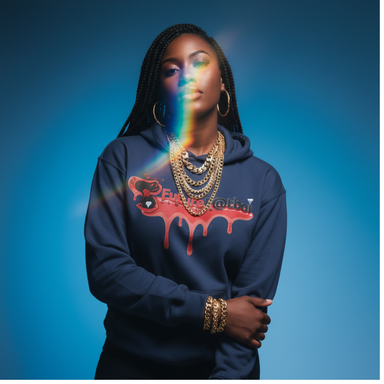 Hooded Sweatshirt - FUTURE FaTBOI Drip Logo Design product thumbnail image Hooded Sweatshirt - FUTURE FaTBOI Drip Logo Design product thumbnail image