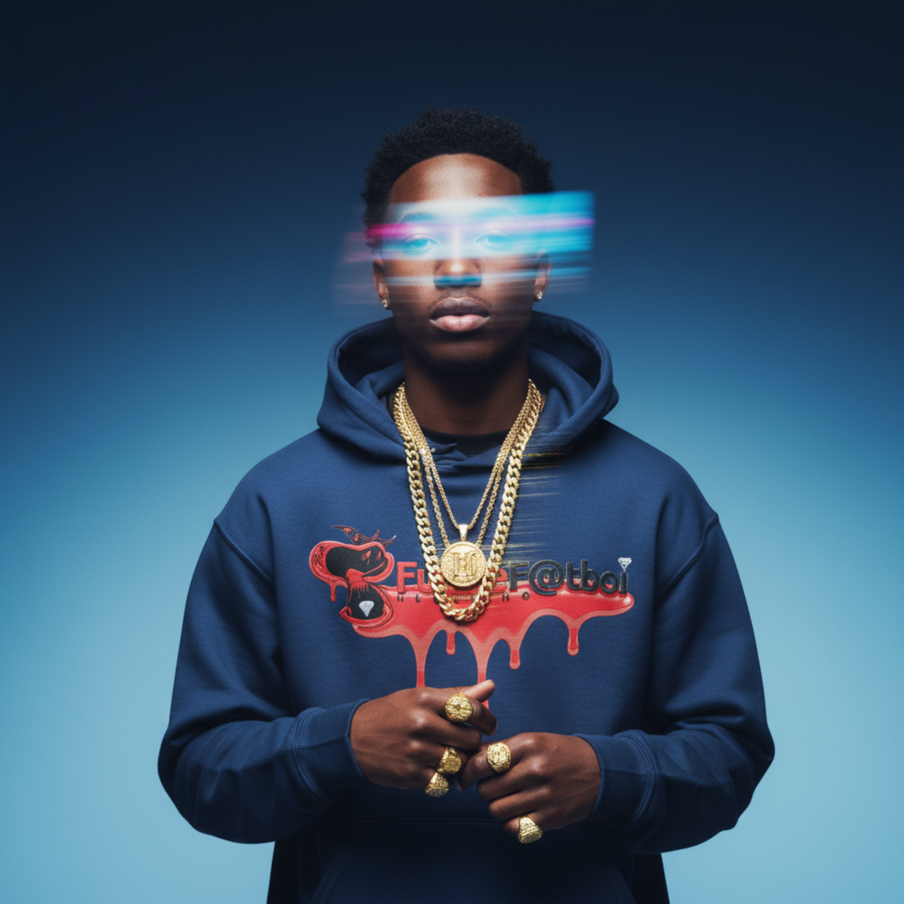 Hooded Sweatshirt - FUTURE FaTBOI Drip Logo Design product thumbnail image Hooded Sweatshirt - FUTURE FaTBOI Drip Logo Design product thumbnail image