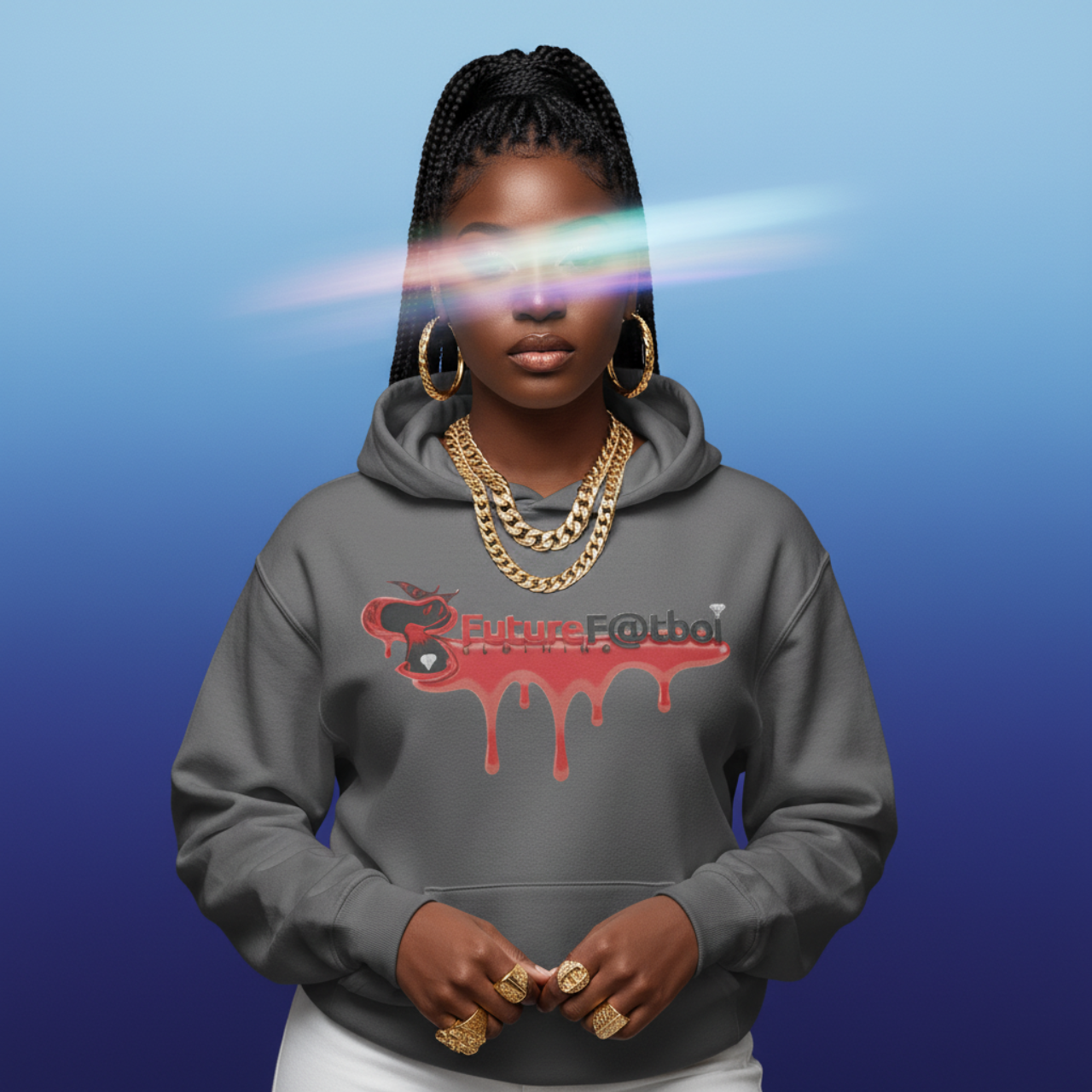 Hooded Sweatshirt - FUTURE FaTBOI Drip Logo Design product thumbnail image Hooded Sweatshirt - FUTURE FaTBOI Drip Logo Design product thumbnail image