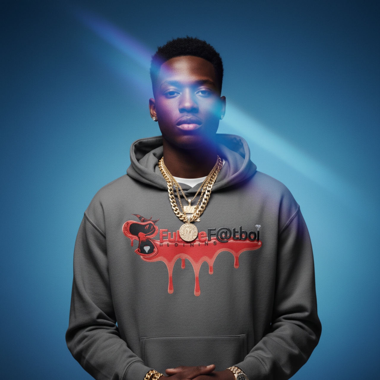 Hooded Sweatshirt - FUTURE FaTBOI Drip Logo Design product thumbnail image Hooded Sweatshirt - FUTURE FaTBOI Drip Logo Design product thumbnail image