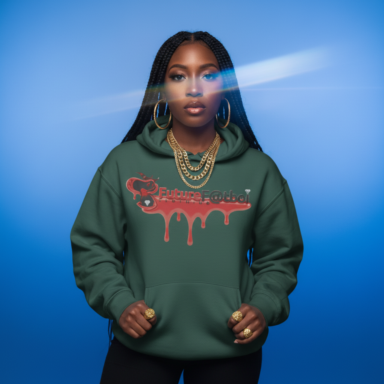 Hooded Sweatshirt - FUTURE FaTBOI Drip Logo Design product thumbnail image Hooded Sweatshirt - FUTURE FaTBOI Drip Logo Design product thumbnail image