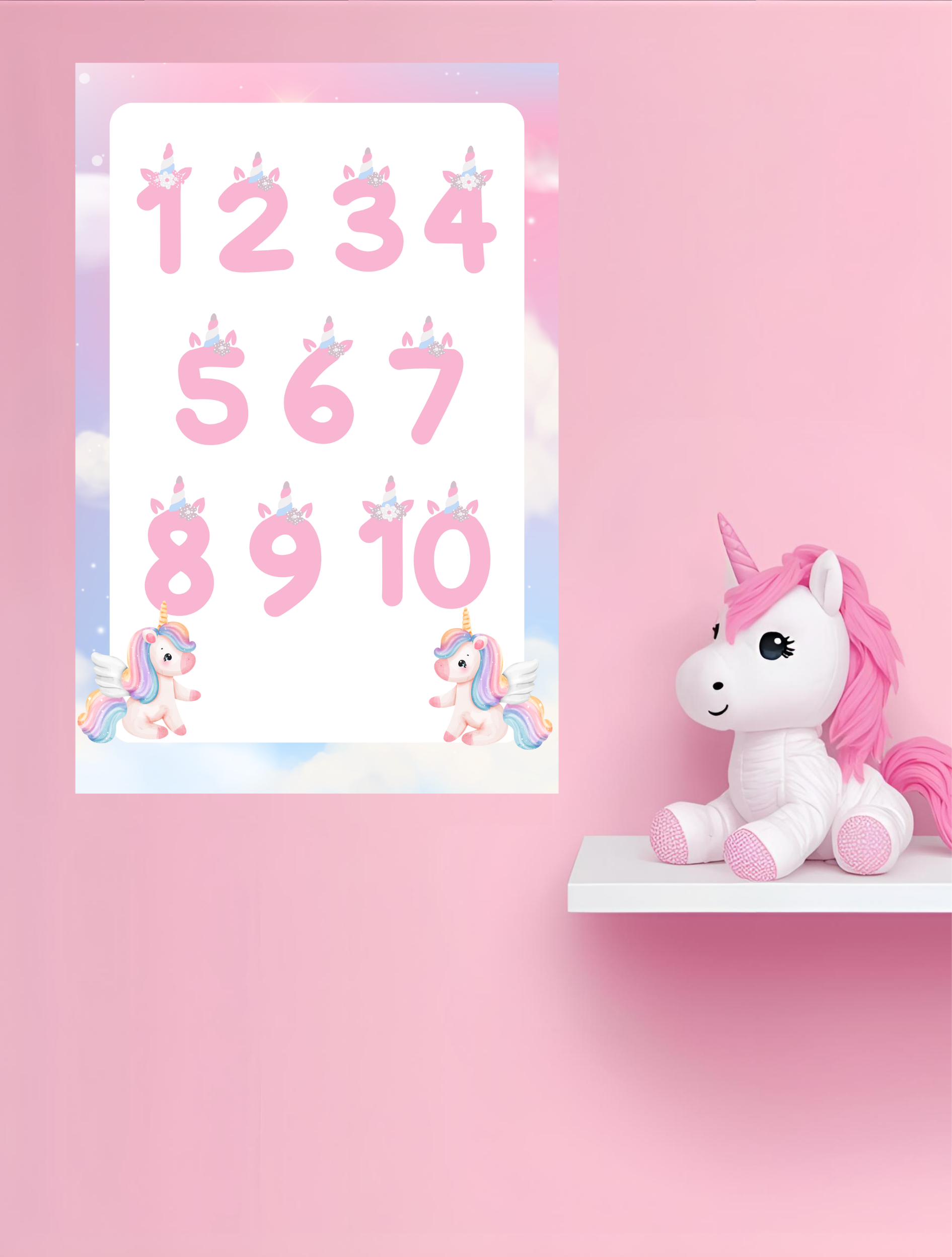 Whimsical Unicorn Kids' Poster | Nursery Decor, Playroom Art, Educational Wall Art, Rainbow Unicorns, Fun Number Chart product thumbnail image Whimsical Unicorn Kids' Poster | Nursery Decor, Playroom Art, Educational Wall Art, Rainbow Unicorns, Fun Number Chart product thumbnail image