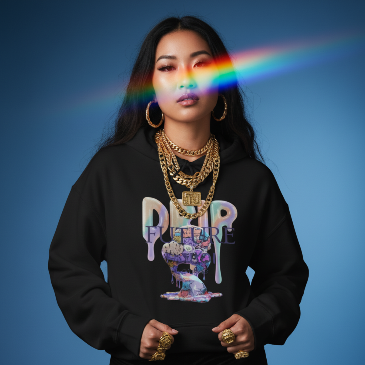 FUTURE F@TBOI GRAFFITI DIAMOND HOG DRIP - Trendy Drip Hoodie, Unisex Sweatshirt for Casual Wear, Streetwear Fashion, Gift for Friends, Cool Graphic Style product thumbnail image