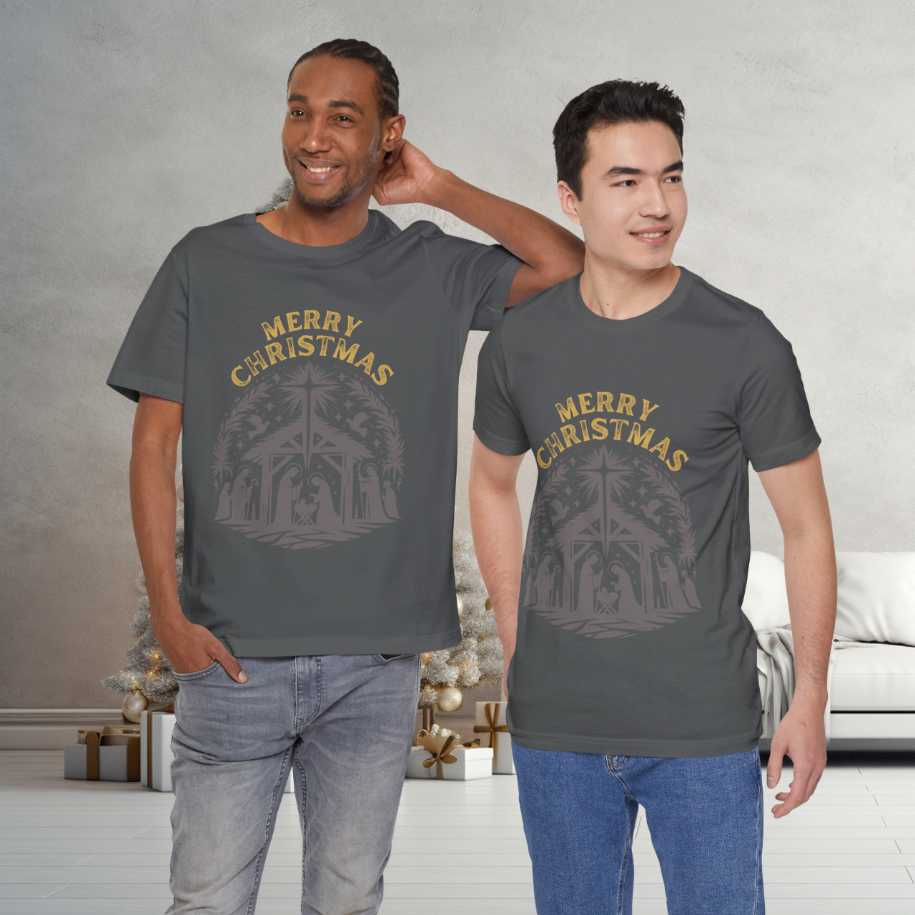 Merry Christmas Unisex Tee, Holiday Gift, Christmas Shirt, Festive Apparel, Family Gathering Top, Seasonal Wear product thumbnail image