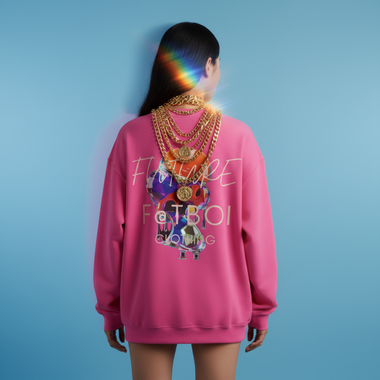 FUTRE F@TBOI DIAMOND DRIP HOG - Vibe Hoodie, Unisex Heavy Blend Sweatshirt, Inspirational Gift, Trendy Layering Piece, Perfect for Holidays, Cozy Wear product thumbnail image