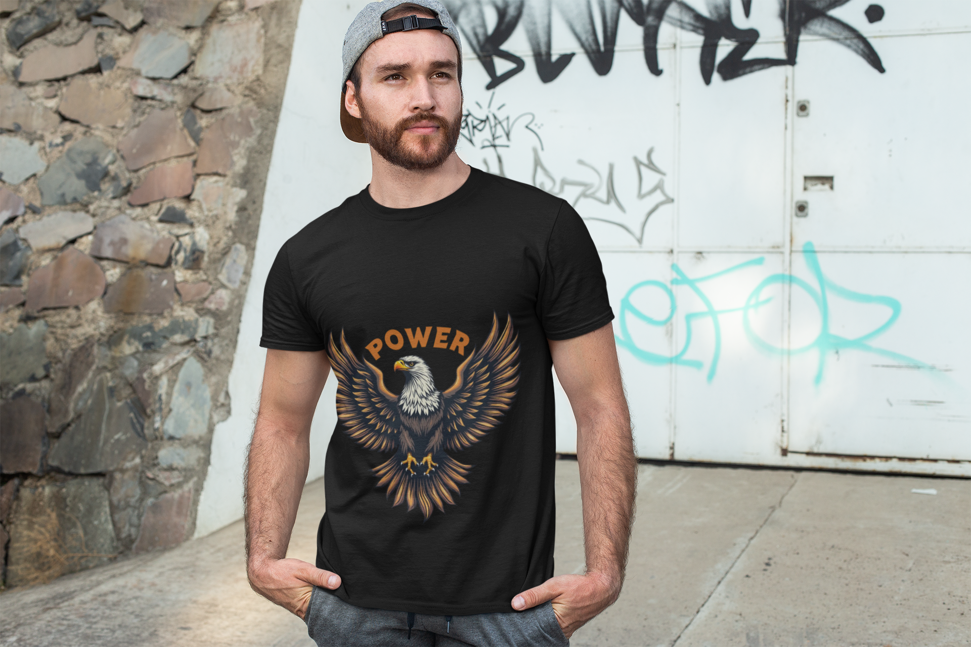 Men's Heavy Cotton Empowered Eagle T-Shirt product thumbnail image Men's Heavy Cotton Empowered Eagle T-Shirt product thumbnail image