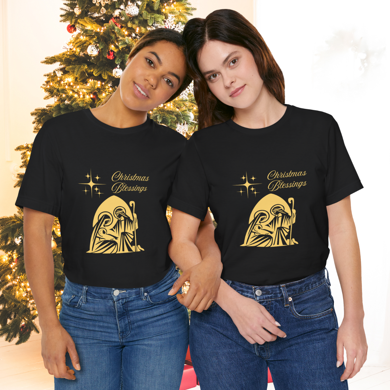 Christmas Message Tee, Unisex Christmas T-Shirt, Holiday Gift Shirt, Religious Tee, Festive Apparel product thumbnail image