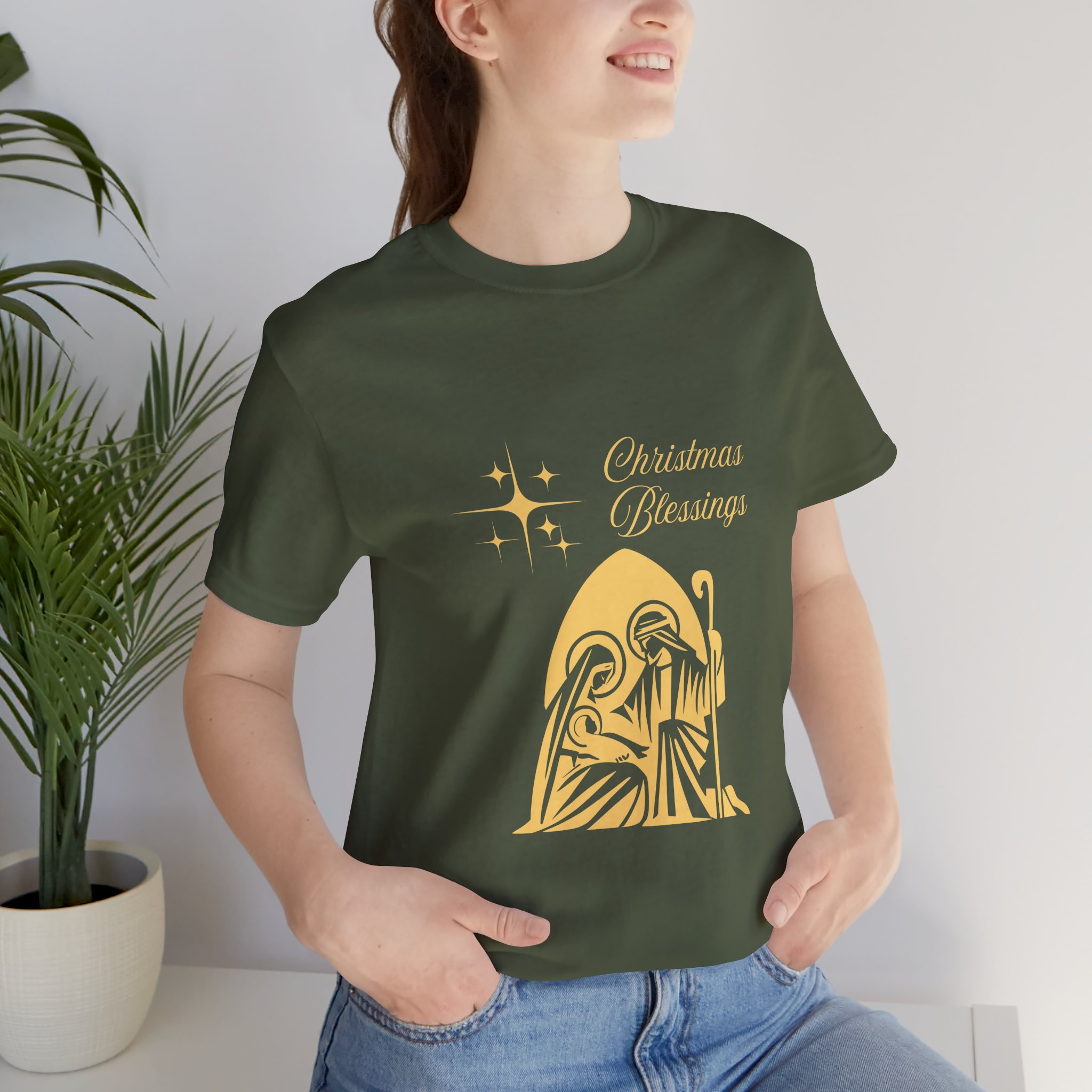 Christmas Message Tee, Unisex Christmas T-Shirt, Holiday Gift Shirt, Religious Tee, Festive Apparel product thumbnail image Christmas Message Tee, Unisex Christmas T-Shirt, Holiday Gift Shirt, Religious Tee, Festive Apparel product thumbnail image