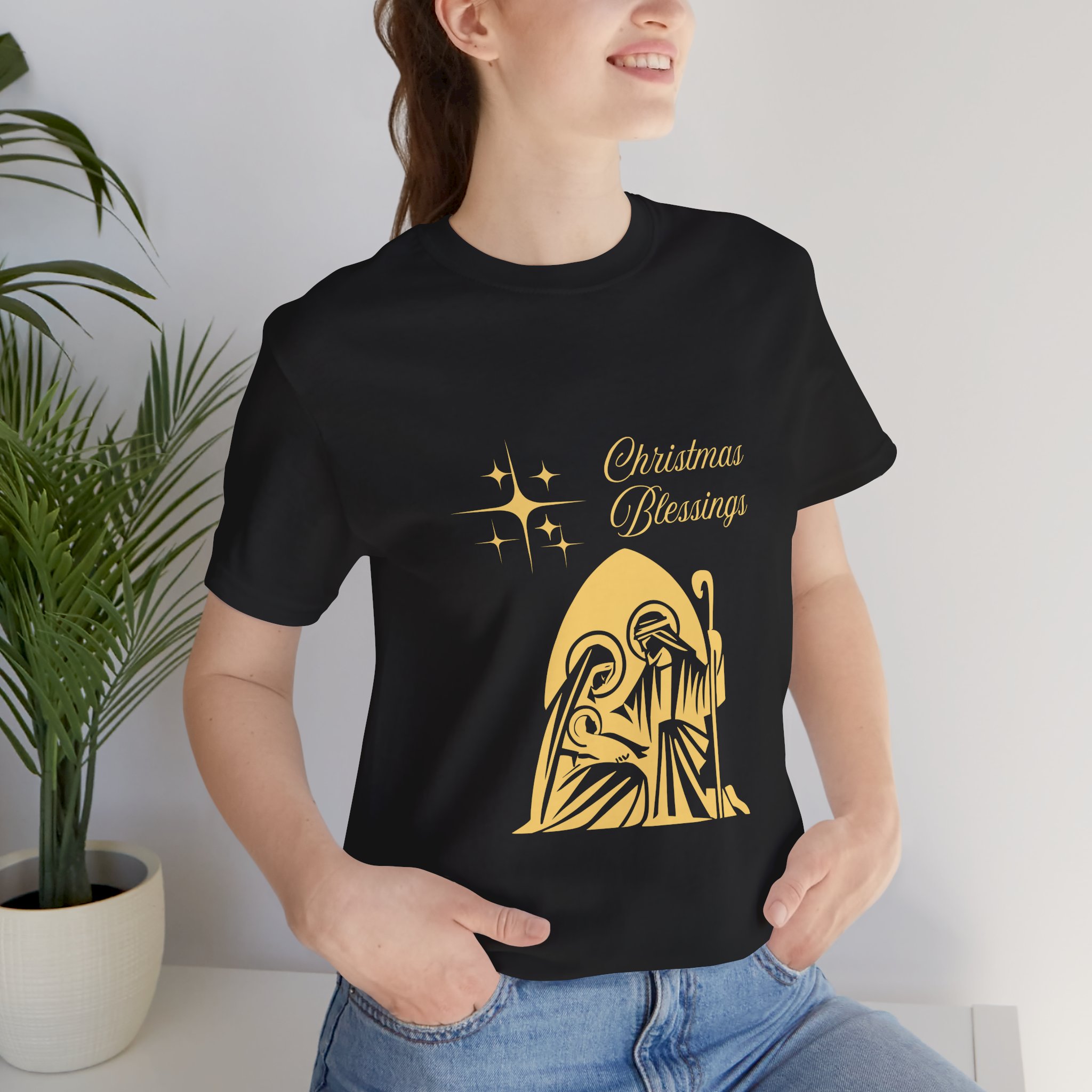 Christmas Message Tee, Unisex Christmas T-Shirt, Holiday Gift Shirt, Religious Tee, Festive Apparel product thumbnail image Christmas Message Tee, Unisex Christmas T-Shirt, Holiday Gift Shirt, Religious Tee, Festive Apparel product thumbnail image