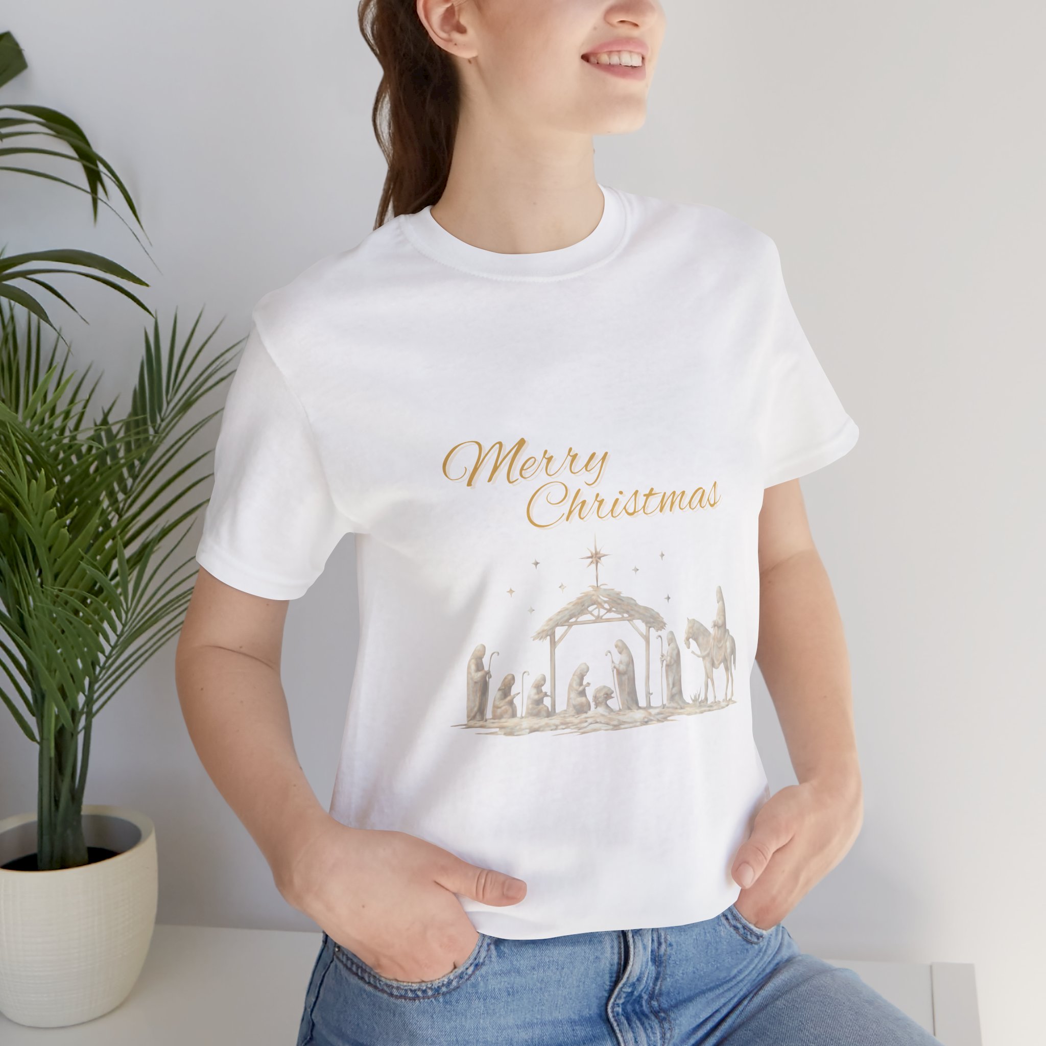 Merry Christmas Unisex Tee, Holiday Apparel, Gift for Her, Family Christmas Shirt, Festive Short Sleeve T-Shirt product thumbnail image Merry Christmas Unisex Tee, Holiday Apparel, Gift for Her, Family Christmas Shirt, Festive Short Sleeve T-Shirt product thumbnail image