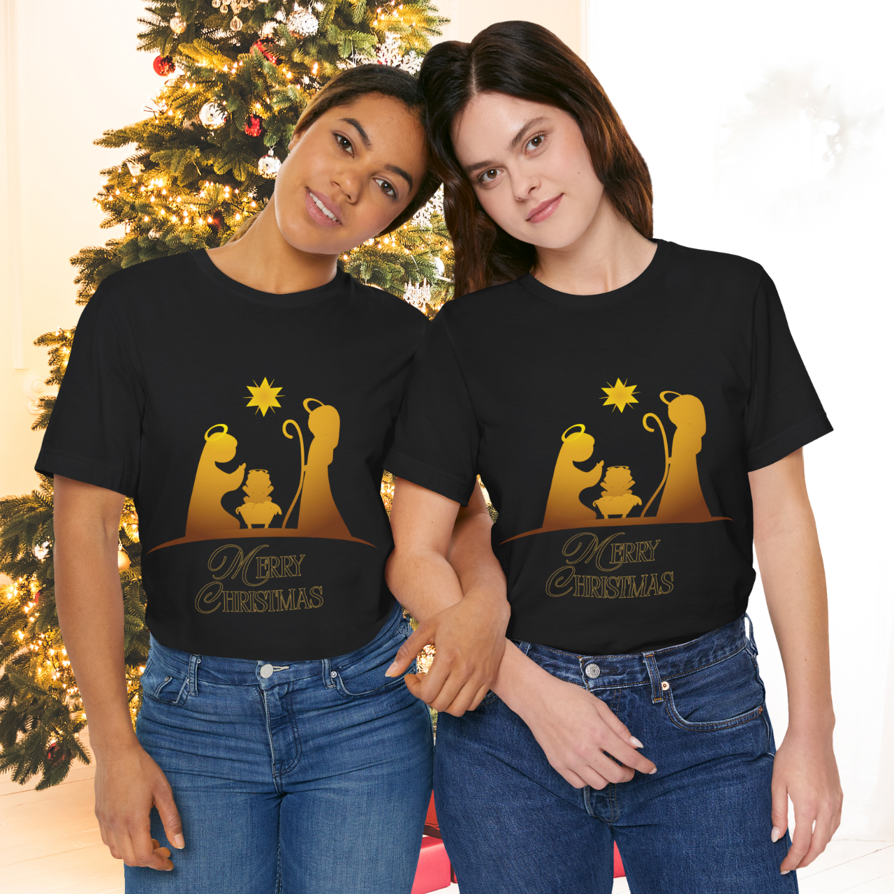 Christmas Nativity Unisex Tee | Merry Christmas Shirt, Holiday Gift, Religious Apparel, Faith-Based Fashion