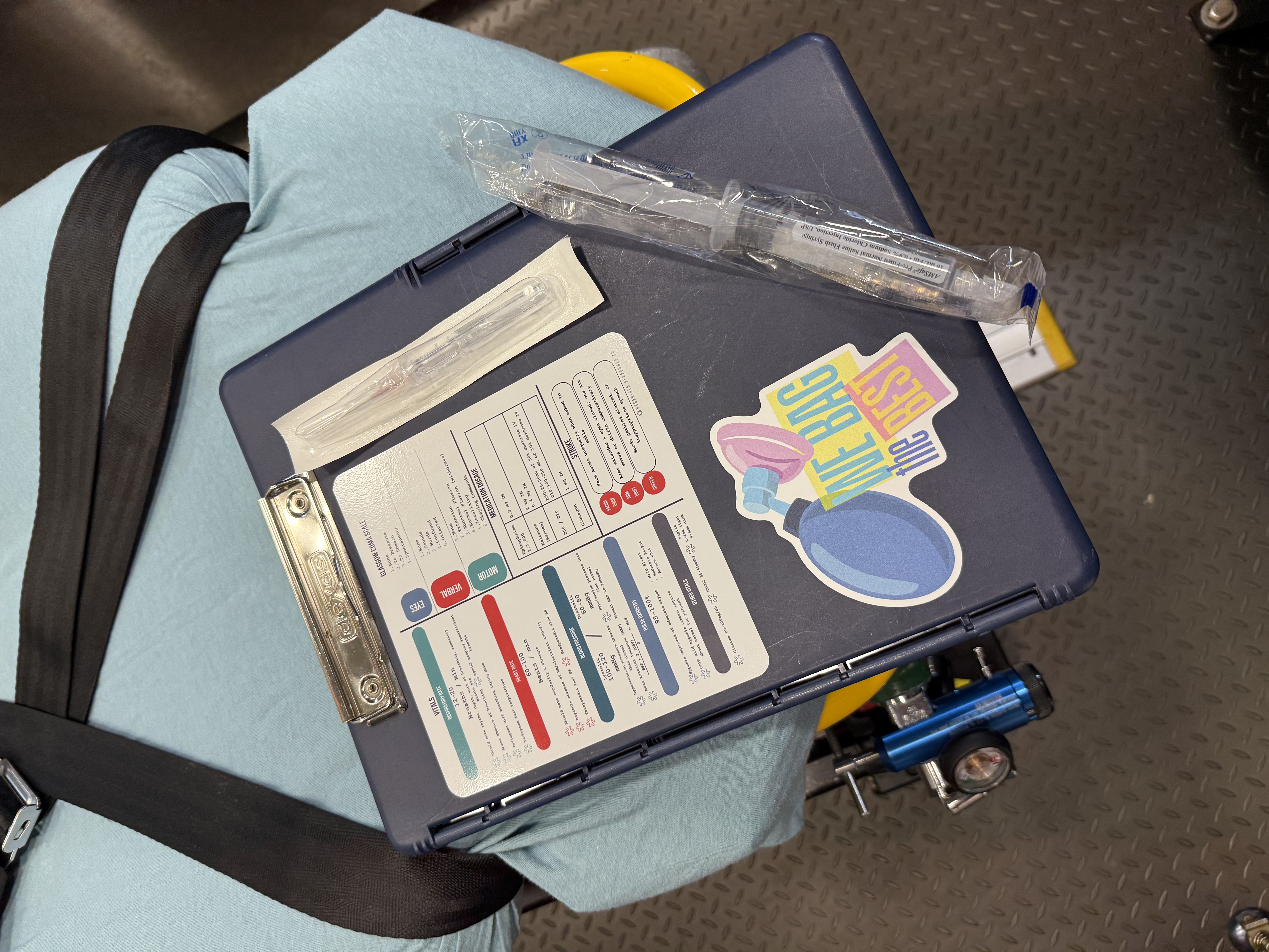 EMT Cheat Tape  6x6 Clipboard Sticker for Vitals, GCS, Stroke &amp; AEMT Meds product thumbnail image