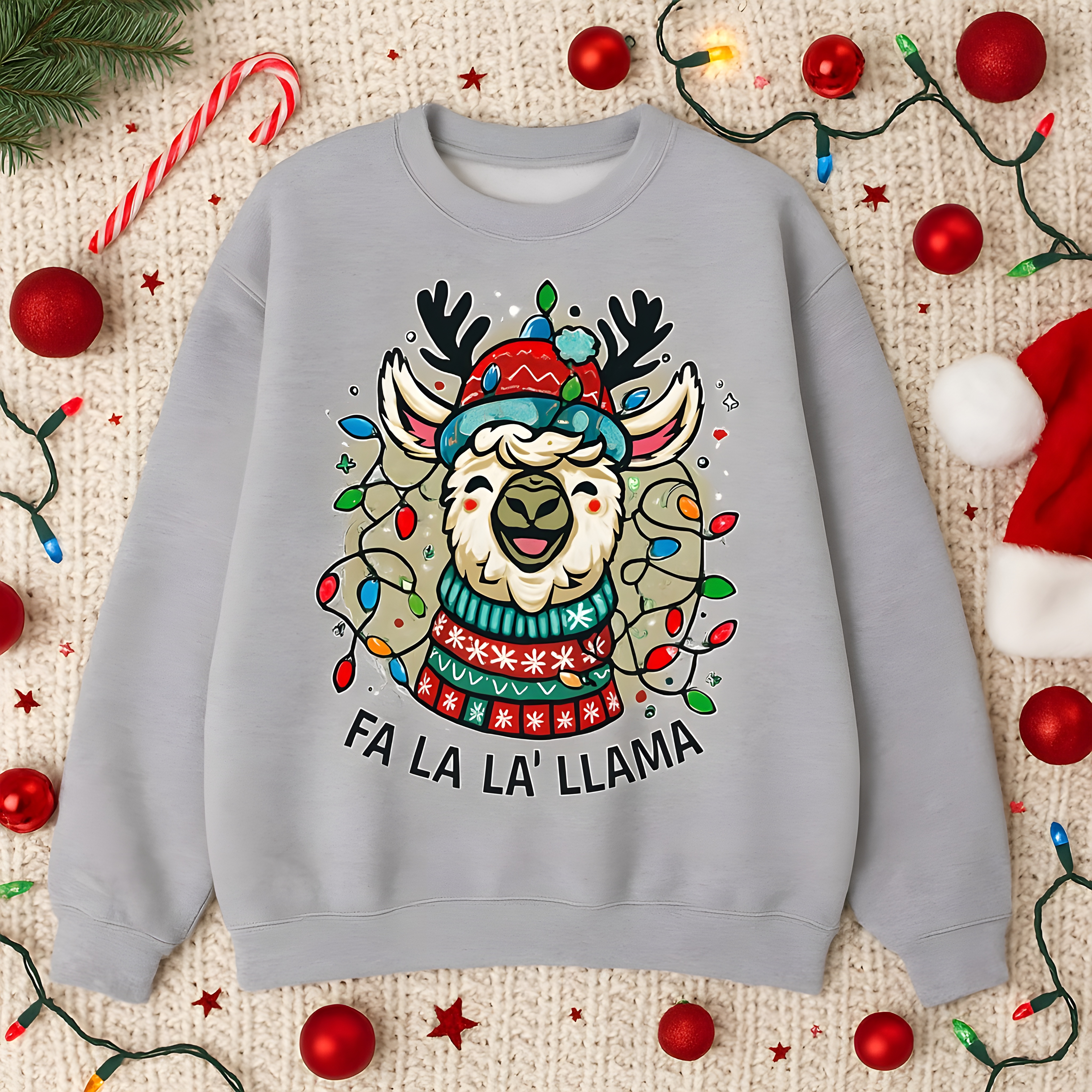 Fa La La Llama Christmas Sweatshirt – Funny Holiday Llama Ugly Sweater Style, Cozy Holiday Gift, Winter Fashion, Unisex Christmas Sweater, Fun Family Apparel product thumbnail image Fa La La Llama Christmas Sweatshirt – Funny Holiday Llama Ugly Sweater Style, Cozy Holiday Gift, Winter Fashion, Unisex Christmas Sweater, Fun Family Apparel product thumbnail image