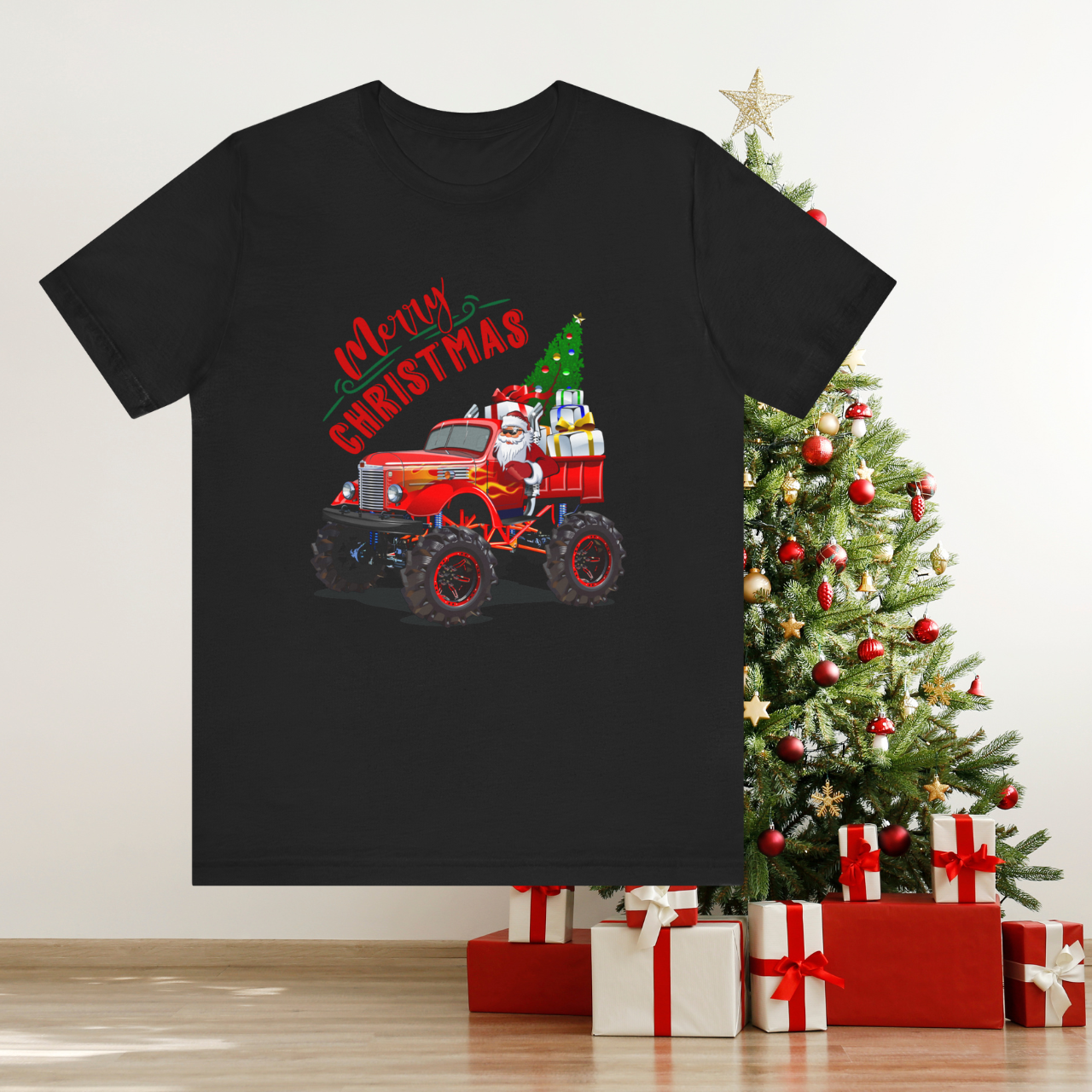 Santa's Merry Christmas Youth Tee, Dad & Son matching Holiday Shirt, Festive Graphic T-Shirt, Christmas Gift for Boys & Dads product thumbnail image Santa's Merry Christmas Youth Tee, Dad & Son matching Holiday Shirt, Festive Graphic T-Shirt, Christmas Gift for Boys & Dads product thumbnail image