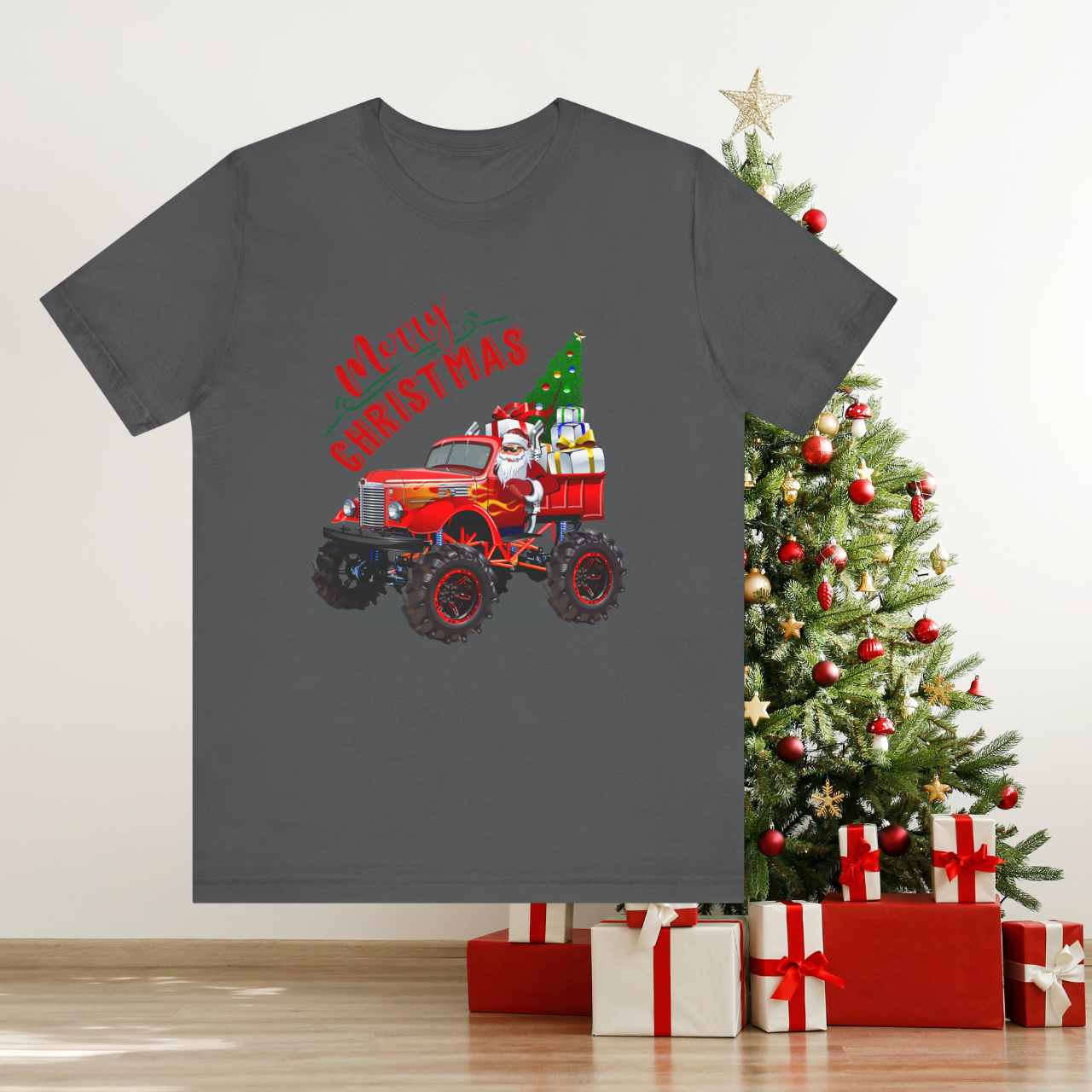 Santa's Merry Christmas Youth Tee, Dad & Son matching Holiday Shirt, Festive Graphic T-Shirt, Christmas Gift for Boys & Dads product thumbnail image Santa's Merry Christmas Youth Tee, Dad & Son matching Holiday Shirt, Festive Graphic T-Shirt, Christmas Gift for Boys & Dads product thumbnail image