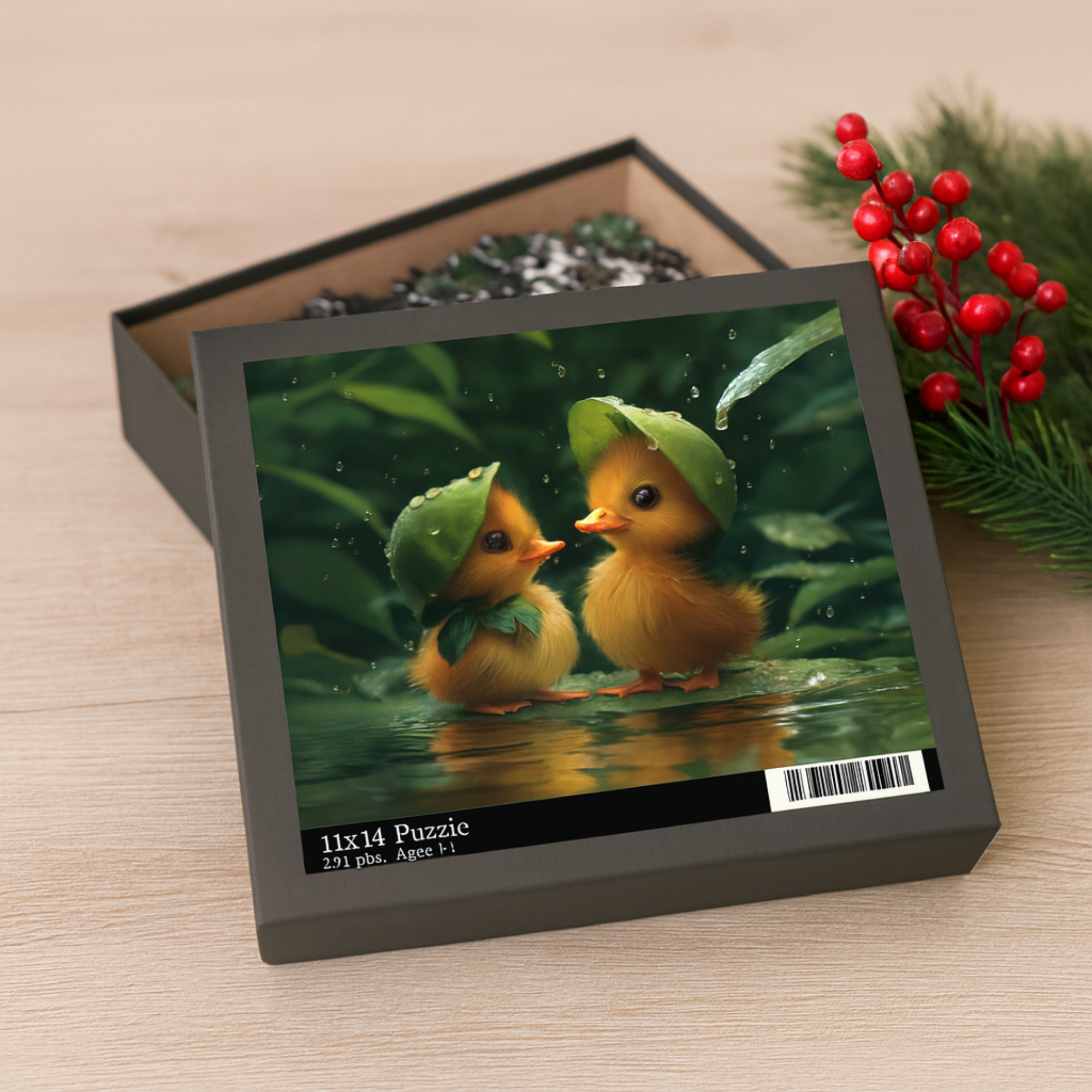 Adorable Ducklings Under Leaf Hats Jigsaw Puzzle 252 Piece Family Puzzle | Cute Animal Puzzle Gift for Kids And Adults | Cozy Holiday Game Night Fun product thumbnail image Adorable Ducklings Under Leaf Hats Jigsaw Puzzle 252 Piece Family Puzzle | Cute Animal Puzzle Gift for Kids And Adults | Cozy Holiday Game Night Fun product thumbnail image