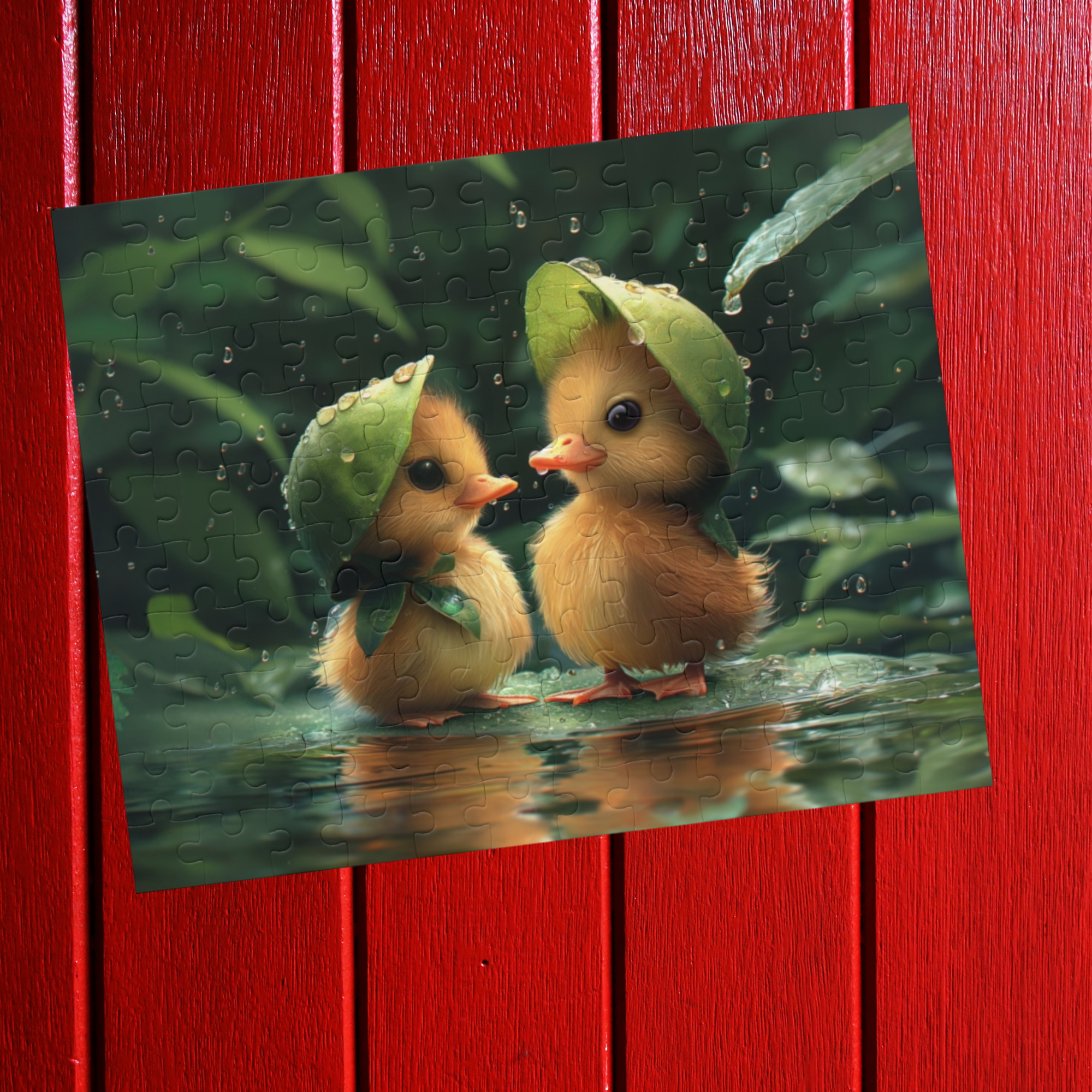 Adorable Ducklings Under Leaf Hats Jigsaw Puzzle 252 Piece Family Puzzle | Cute Animal Puzzle Gift for Kids And Adults | Cozy Holiday Game Night Fun product thumbnail image Adorable Ducklings Under Leaf Hats Jigsaw Puzzle 252 Piece Family Puzzle | Cute Animal Puzzle Gift for Kids And Adults | Cozy Holiday Game Night Fun product thumbnail image