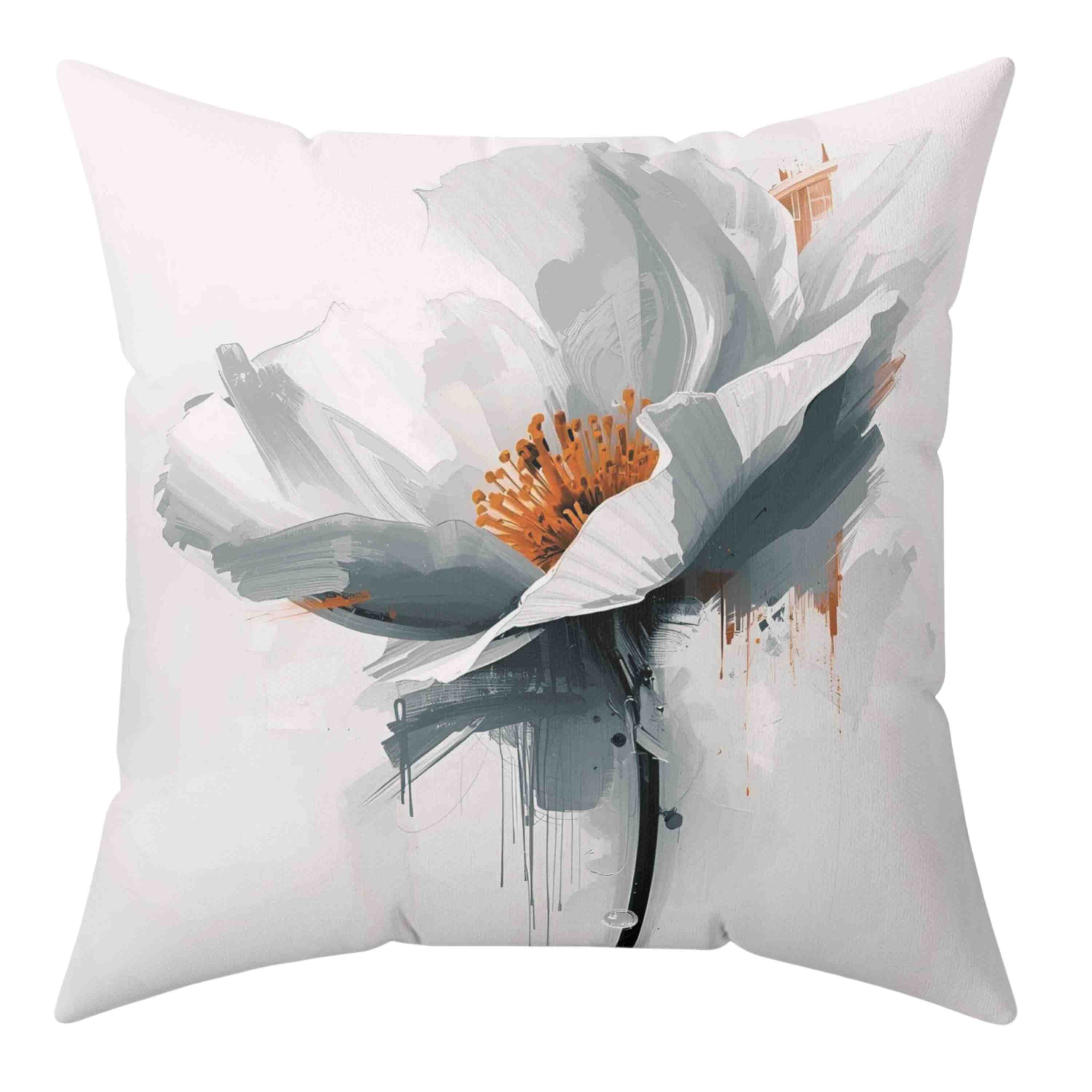 Abstract Floral Decorative Throw Pillow | Modern Home Decor, Couch Cushion, Gift for Her, Spring Accent, Flower Pillow product thumbnail image