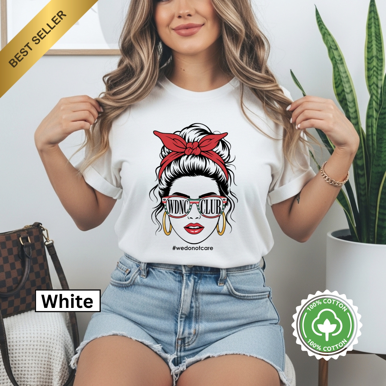 Chic Graphic Tee with Retro Vibe, Perfect for Casual Outings, Gifts for Fashion Lovers, Women's Day, Birthday, Every Day Wear product thumbnail image