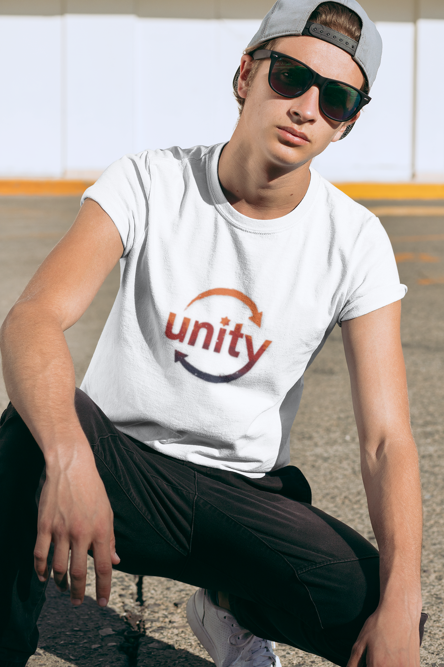 Cotton 'Unity' Quote Unisex T-Shirt.