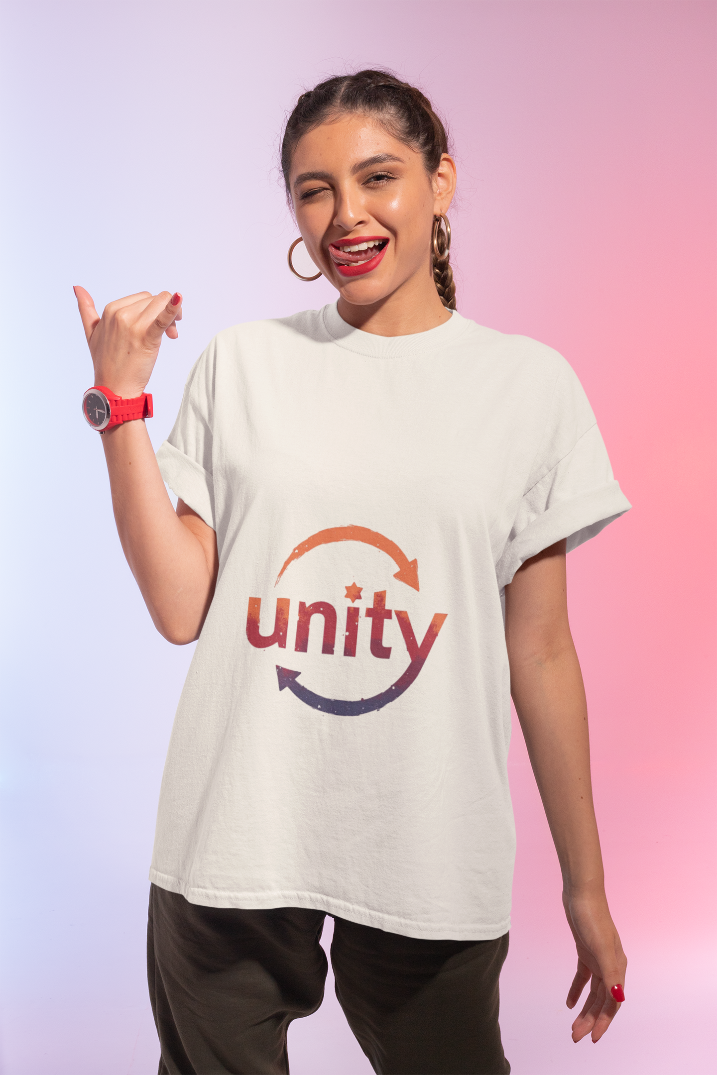 Cotton 'Unity' Quote Unisex T-Shirt. product thumbnail image Cotton 'Unity' Quote Unisex T-Shirt. product thumbnail image