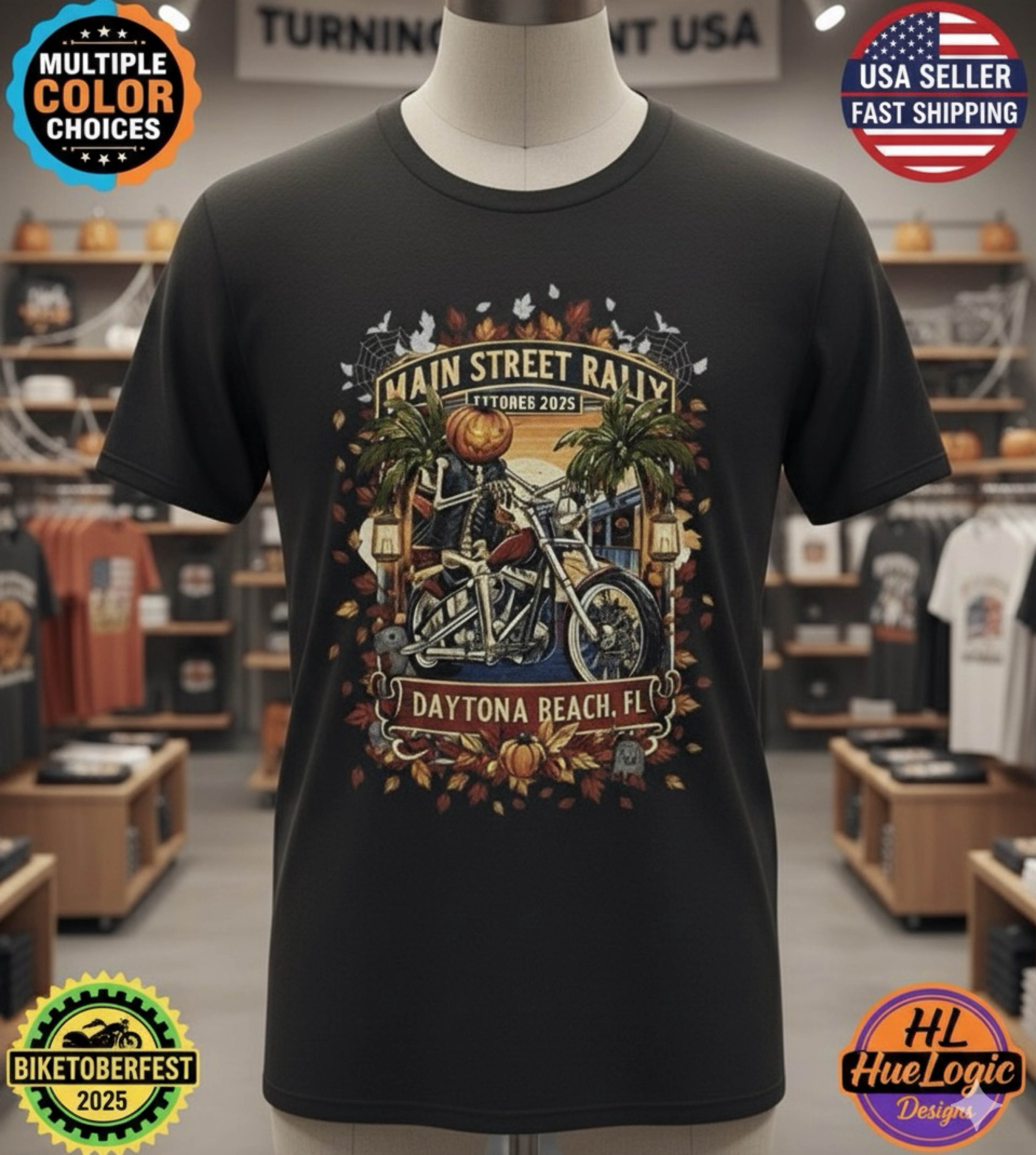 Biketoberfest 2025 Daytona Beach Bike Rally T-Shirt Motorcycle No Harley Shirt 