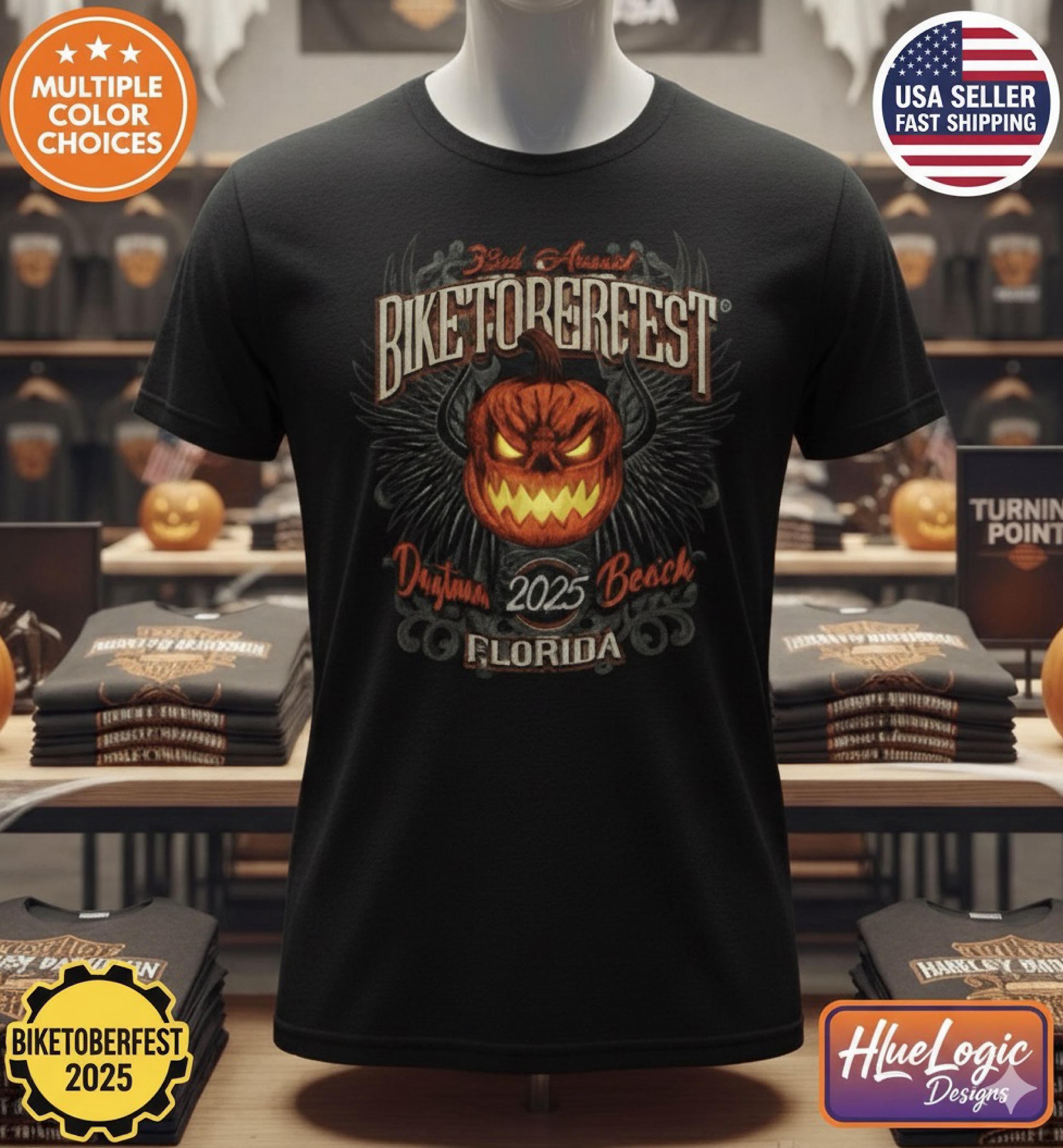 Biketoberfest 2025 Daytona Beach Bike Rally T-Shirt Motorcycle No Harley Shirt product thumbnail image Biketoberfest 2025 Daytona Beach Bike Rally T-Shirt Motorcycle No Harley Shirt product thumbnail image
